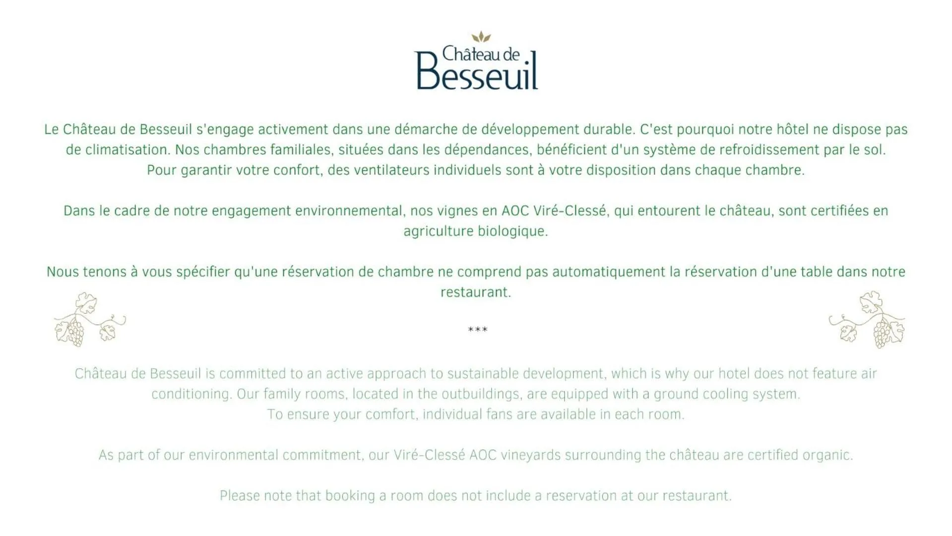 Property building in Hôtel-Restaurant le Château de Besseuil, Mâcon Nord - Teritoria