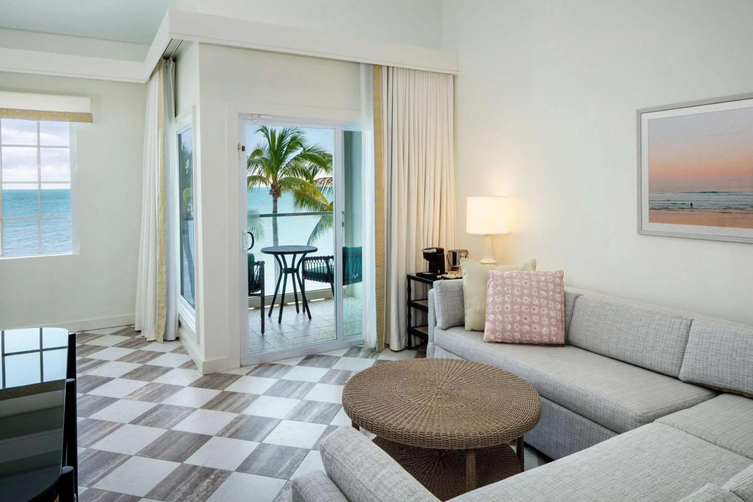 Living room in Casa Marina Key West, Curio Collection by Hilton