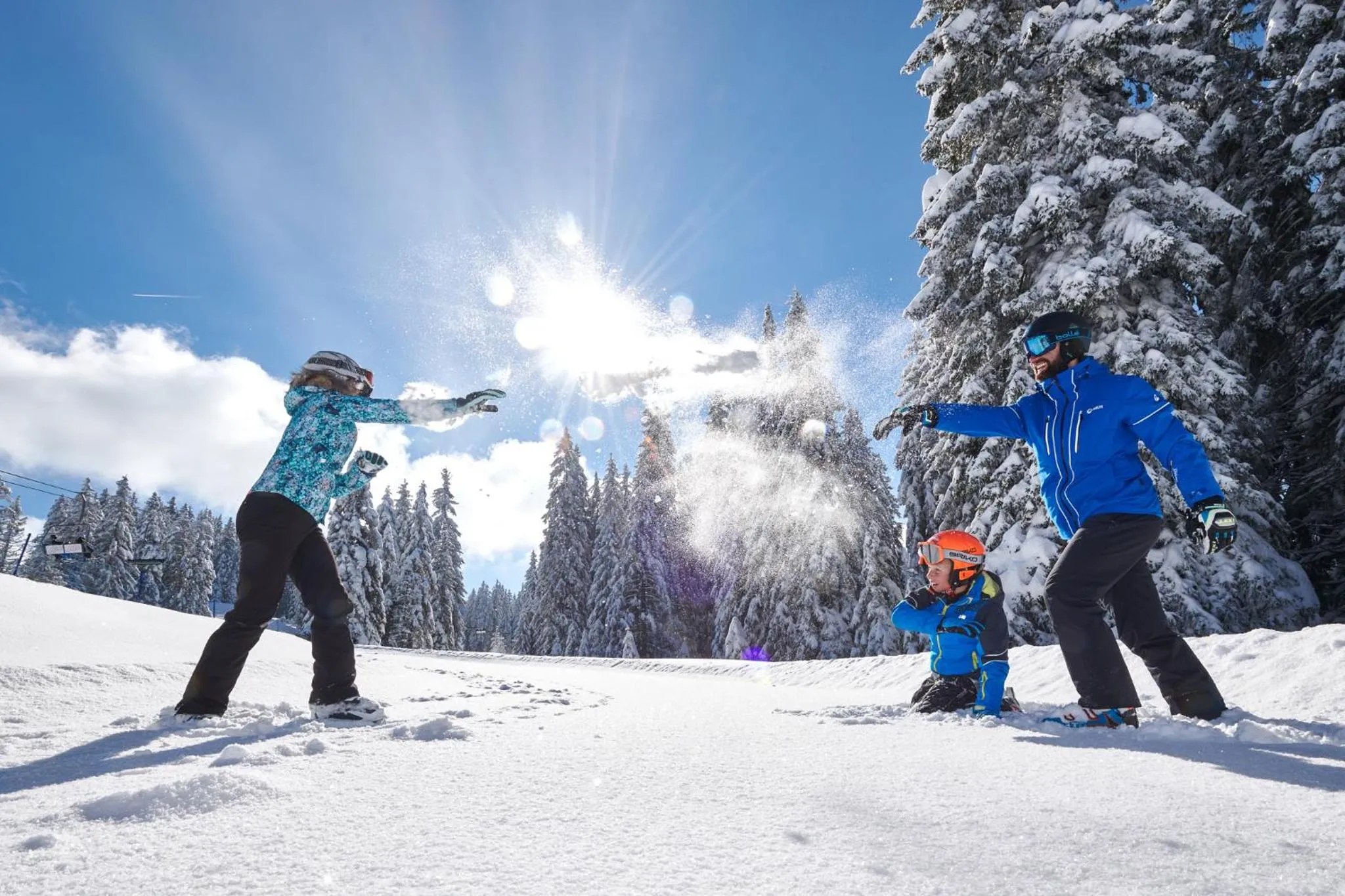 Skiing in Bungalows Rogla