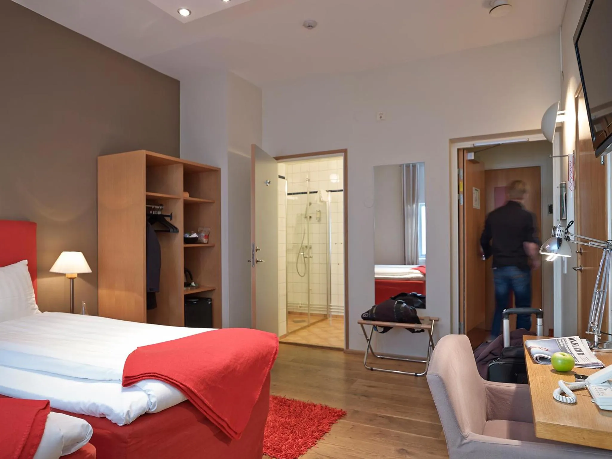 Bedroom, Bed in Hotell Stadsparken