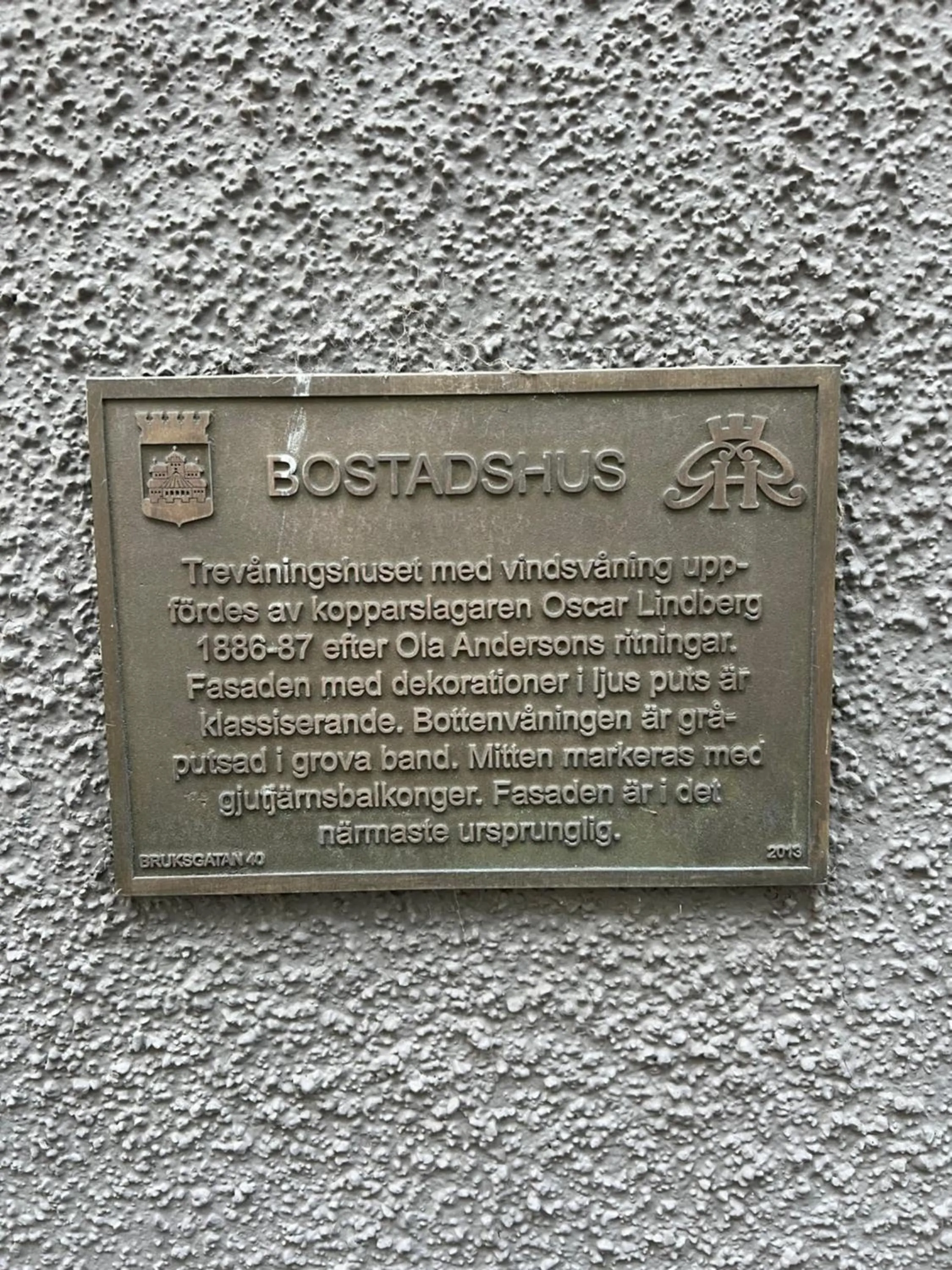 Logo/Certificate/Sign in Hotell Stadsparken