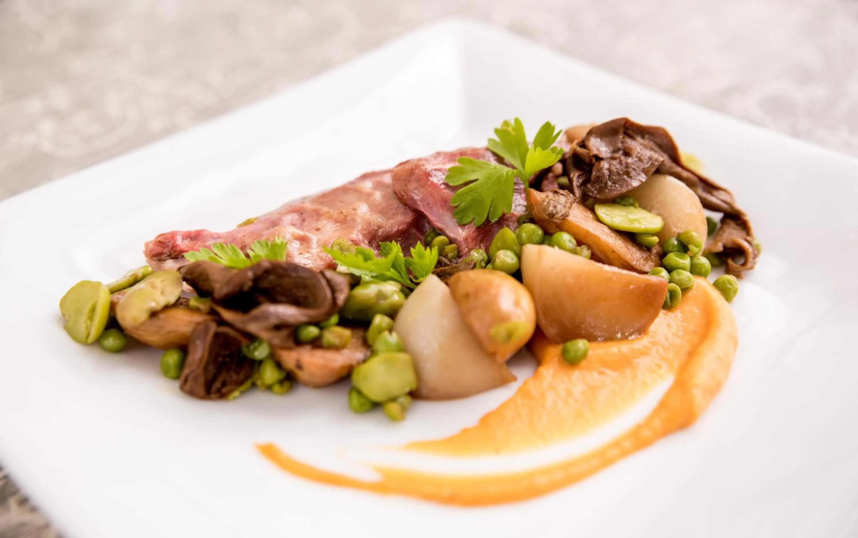 Food close-up in Logis Hôtel Restaurant des Châteaux