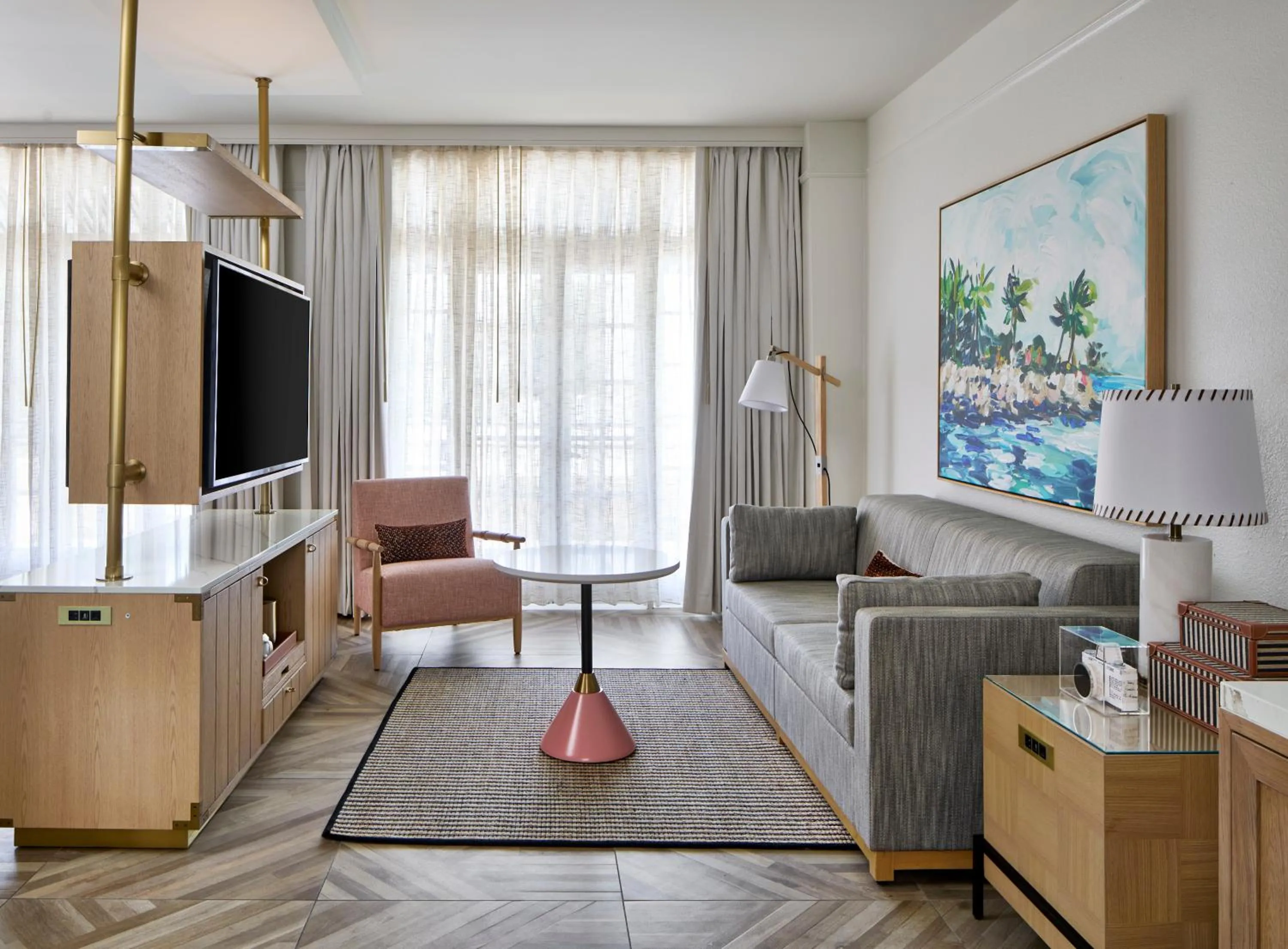 Living room in La Concha Key West, Autograph Collection