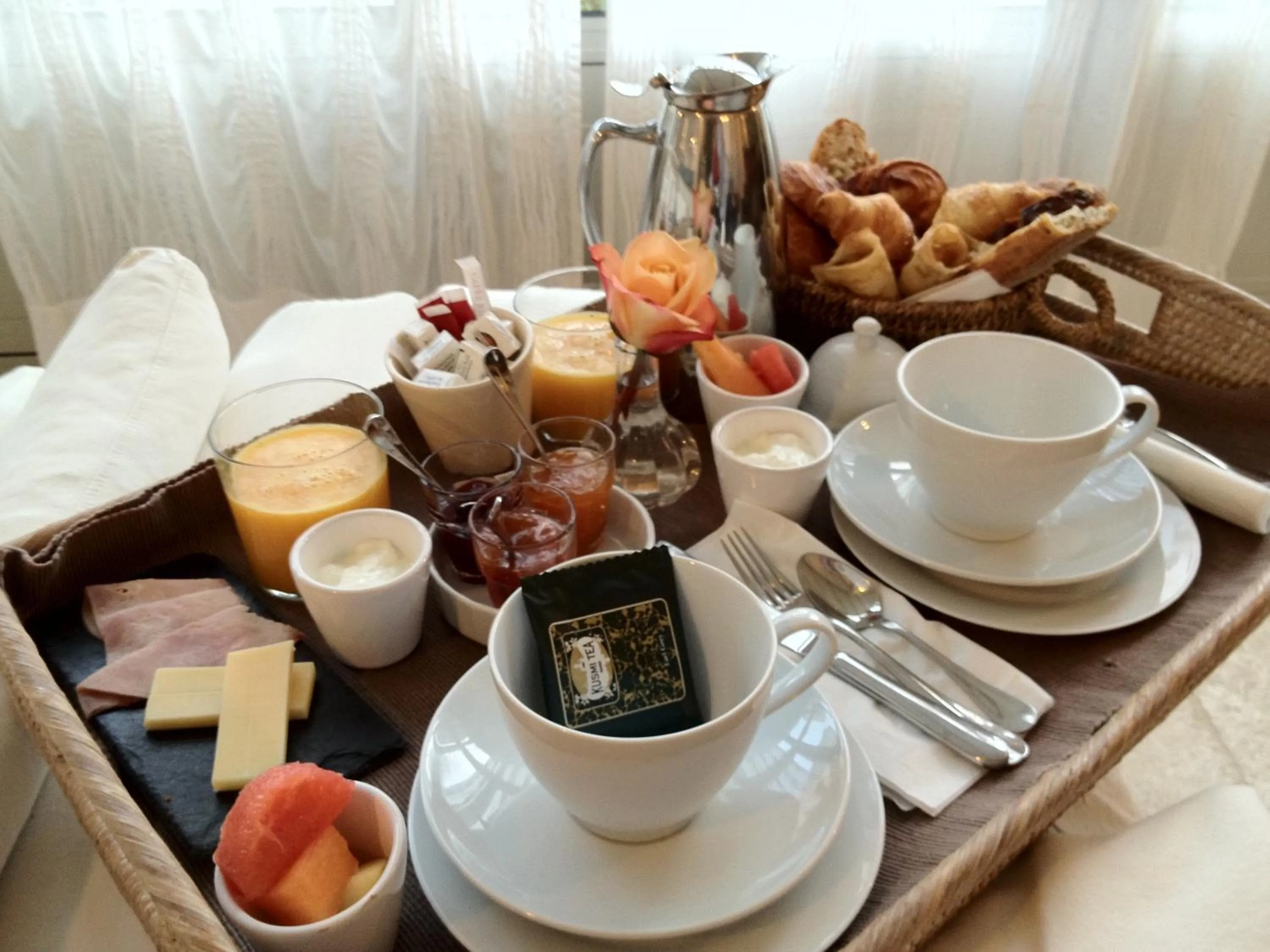 Continental breakfast in La Marine de Loire Hôtel & Spa