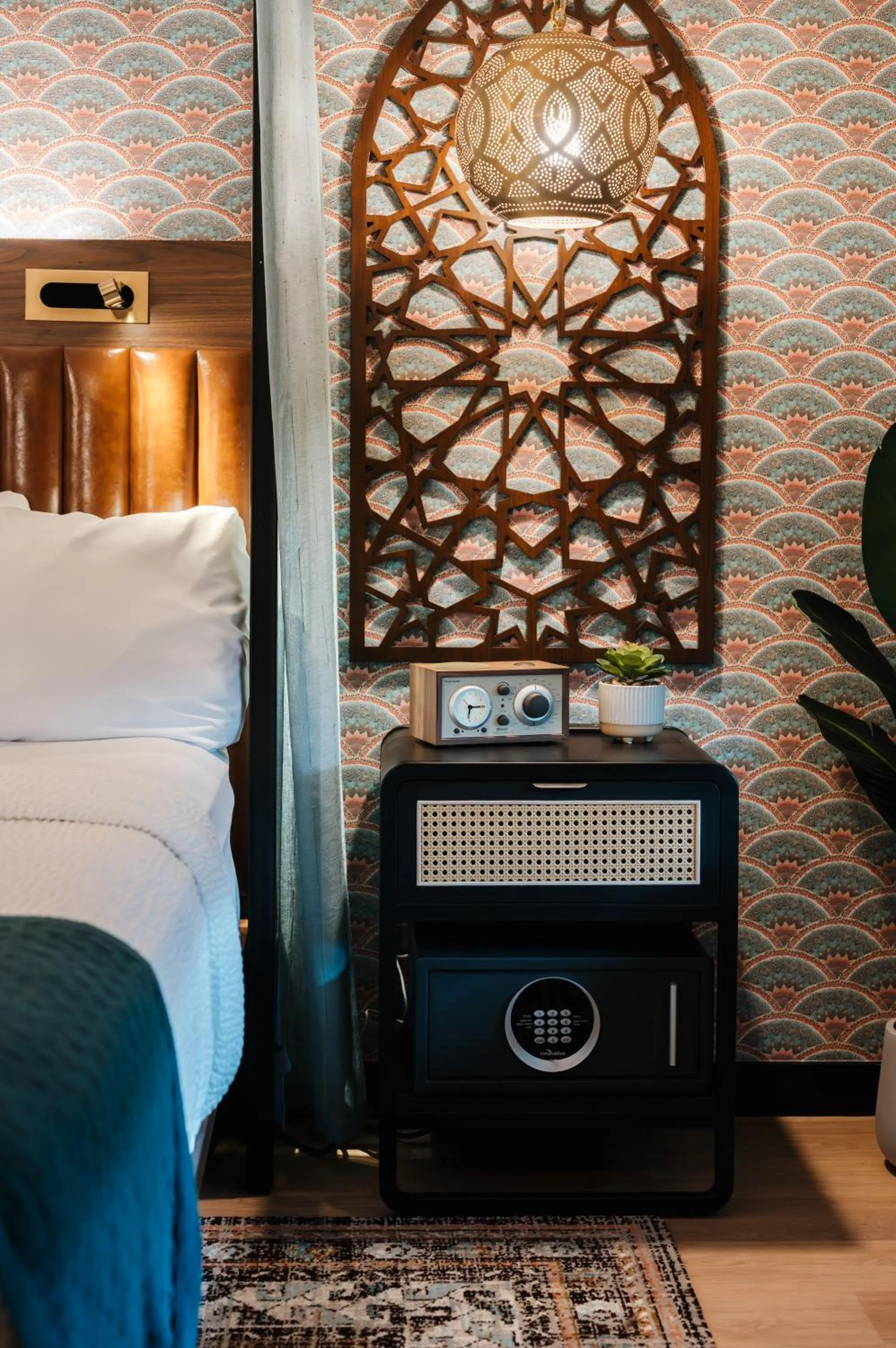 Decorative detail, Bed in UNCOMMONER HOTEL by Reverie Boutique Collection