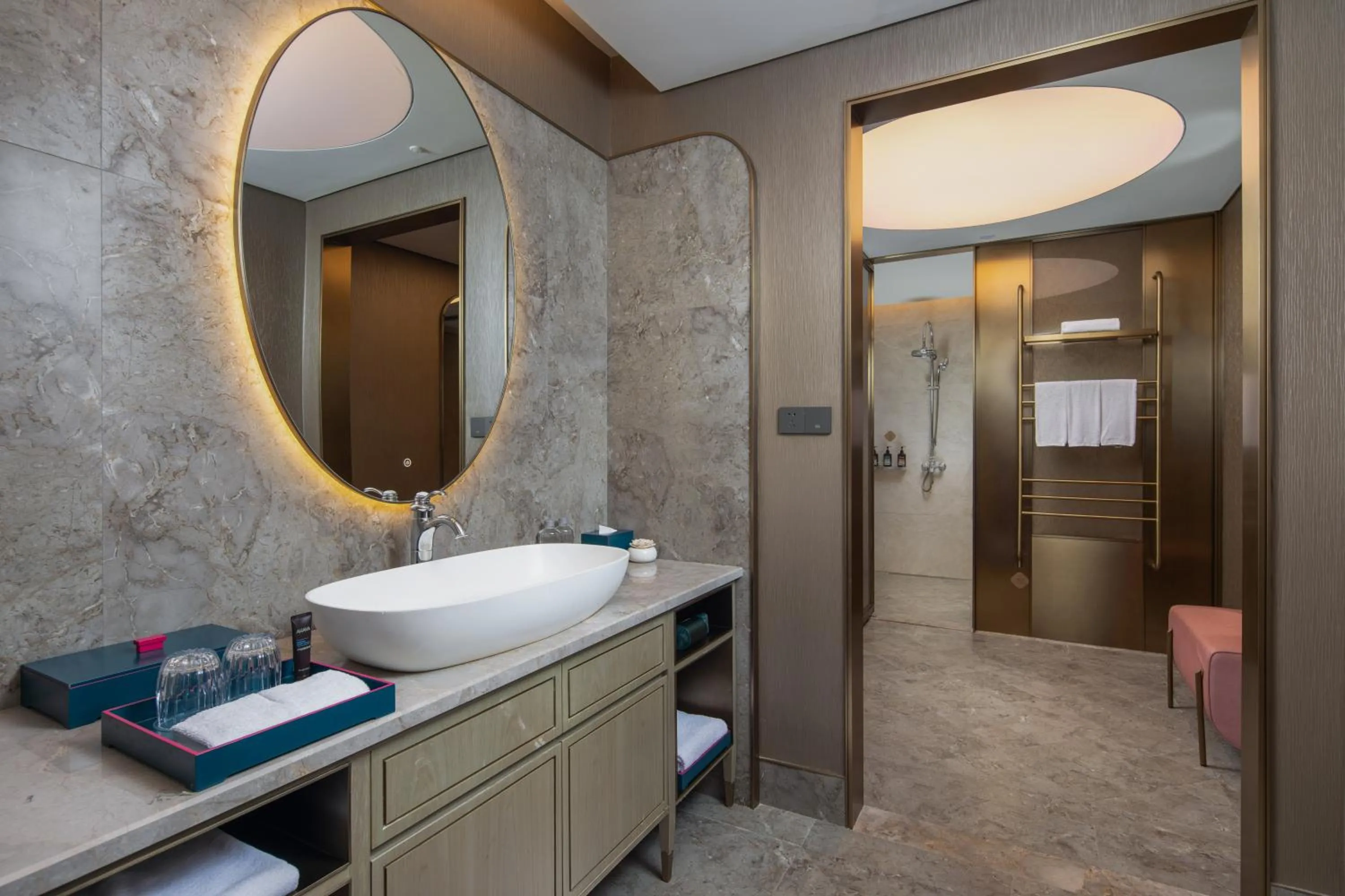 Bathroom in Blossom House Shanghai On The Bund