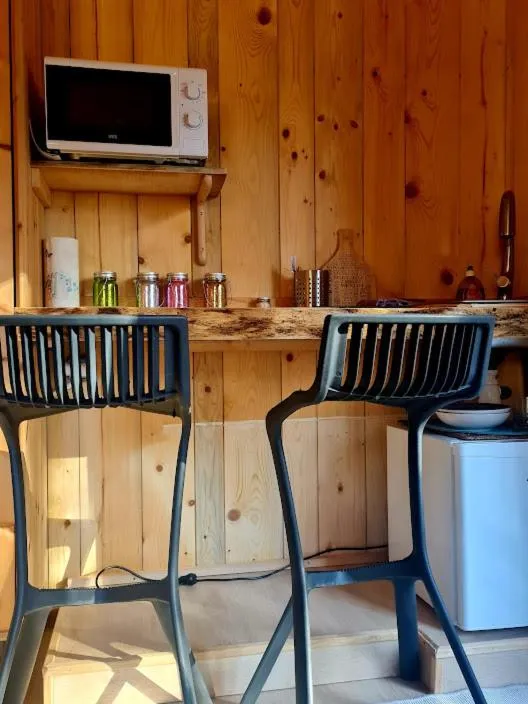 Dining area in Le Chalet Du Blanc Spa yoga