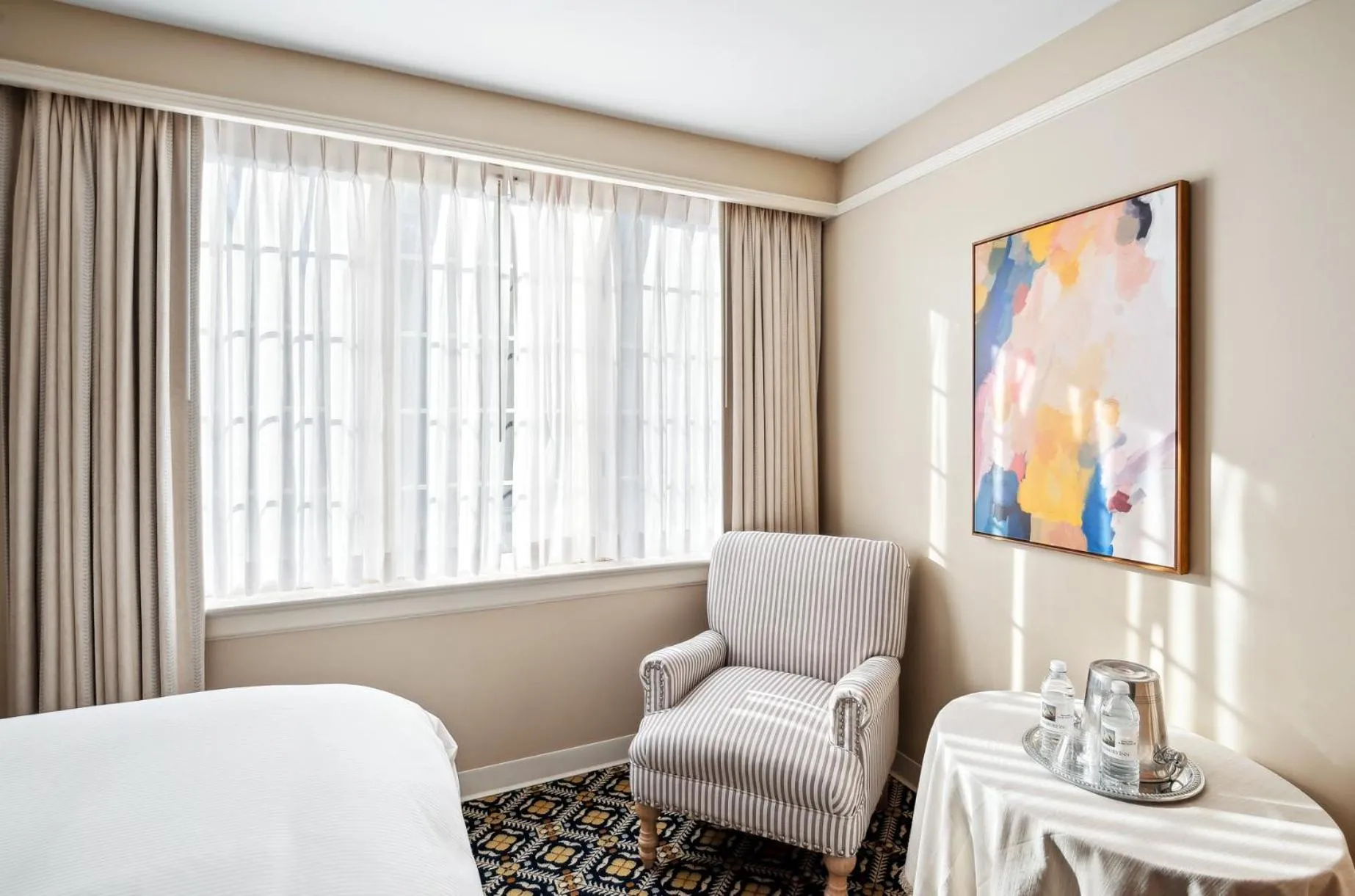 Bed in The Simsbury Inn