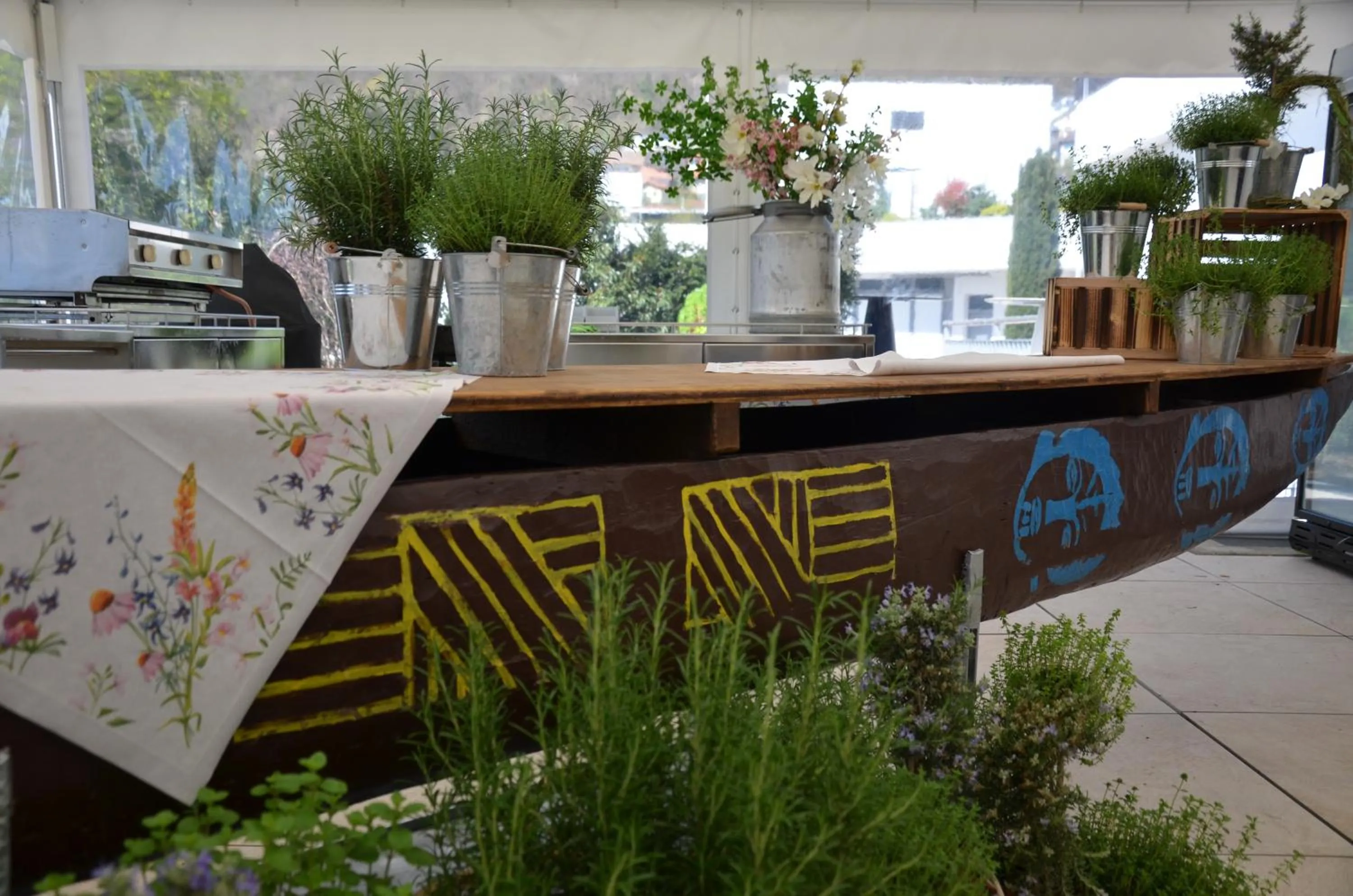 Garden view in Hotel Egerkingen, idealer Zwischenstopp