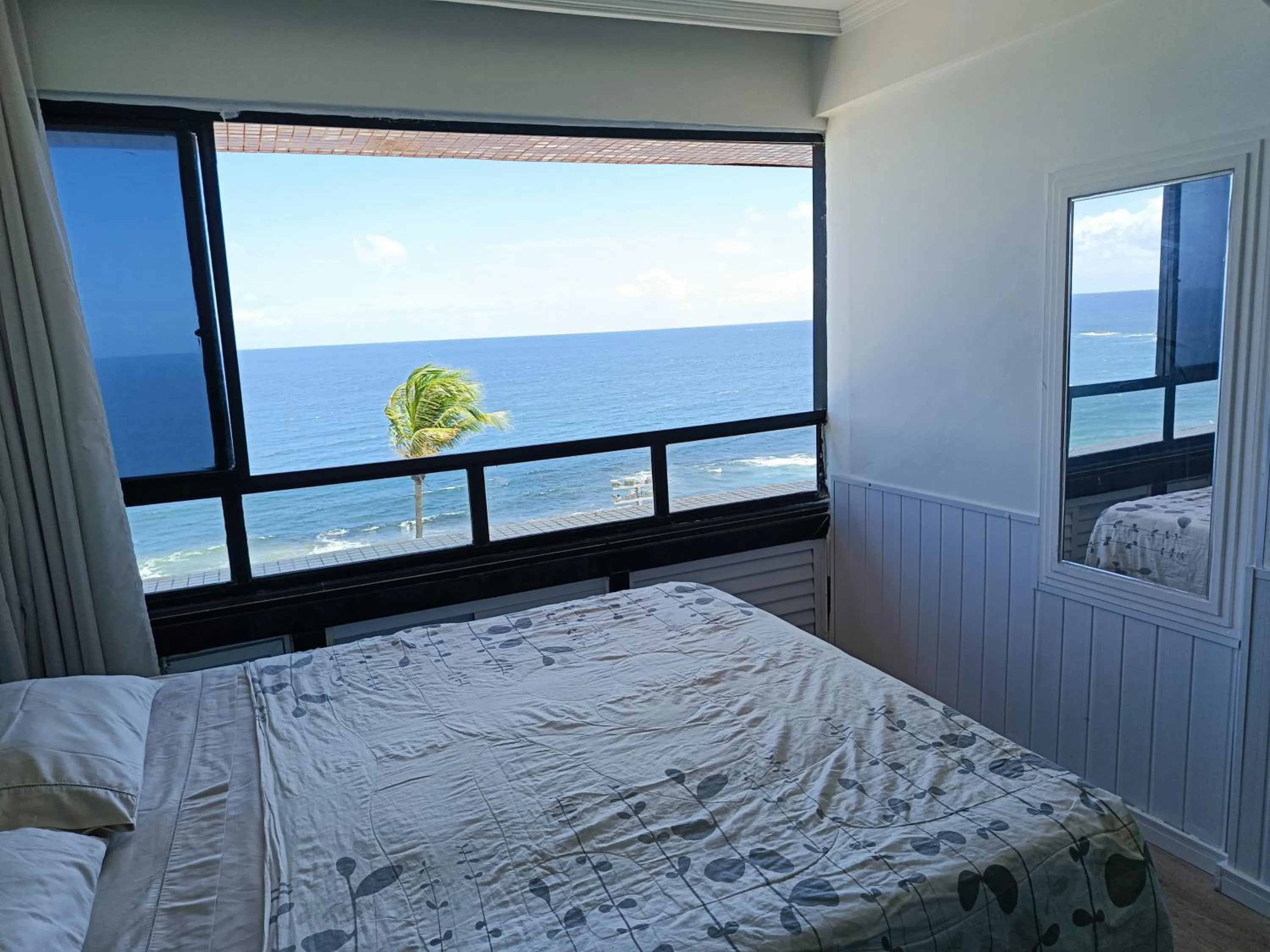 View (from property/room), Bed in Farol Barra Flat