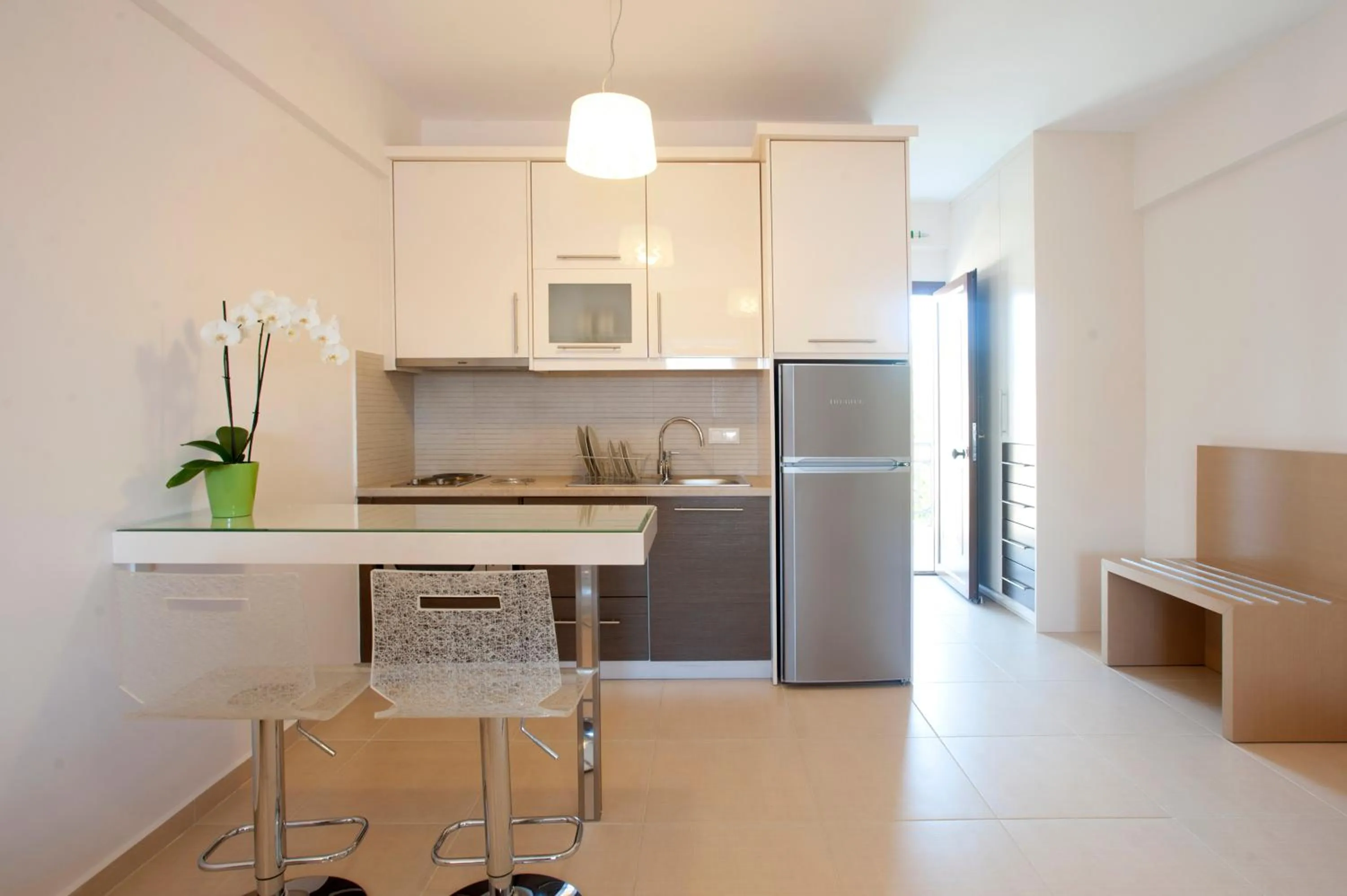 Kitchen or kitchenette in Georgio Seaside Hotel