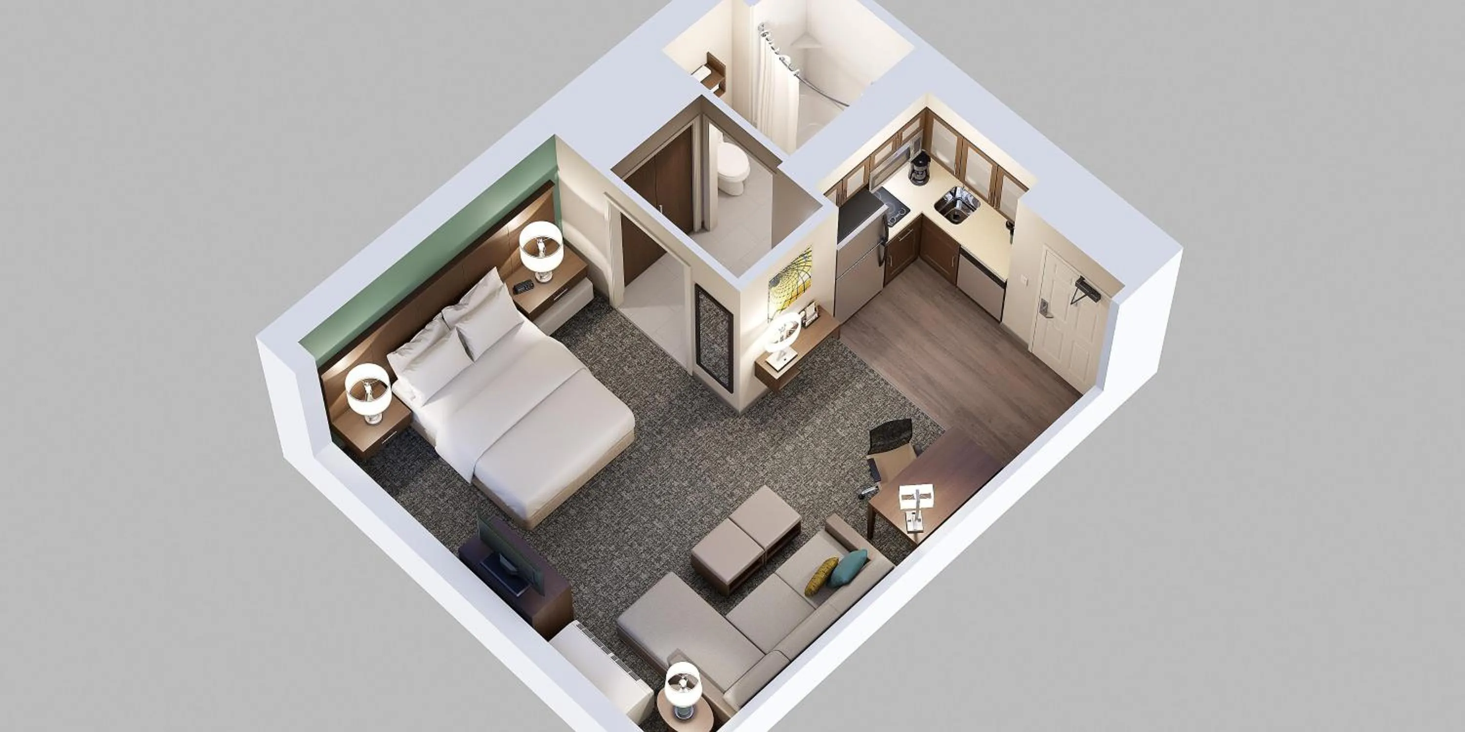 Floor plan in Staybridge Suites Glenview by IHG