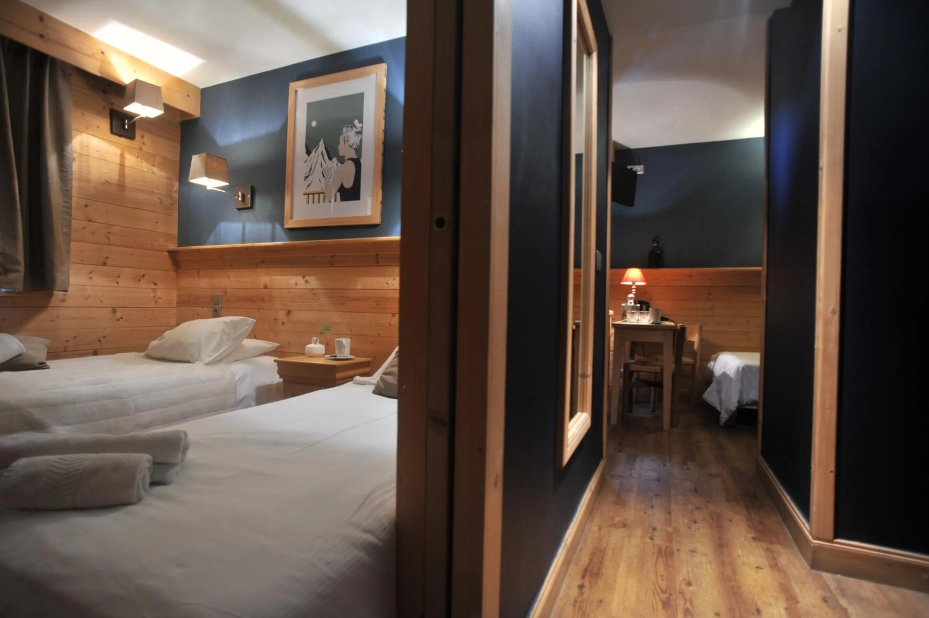 Bed in Hotel Le Monal