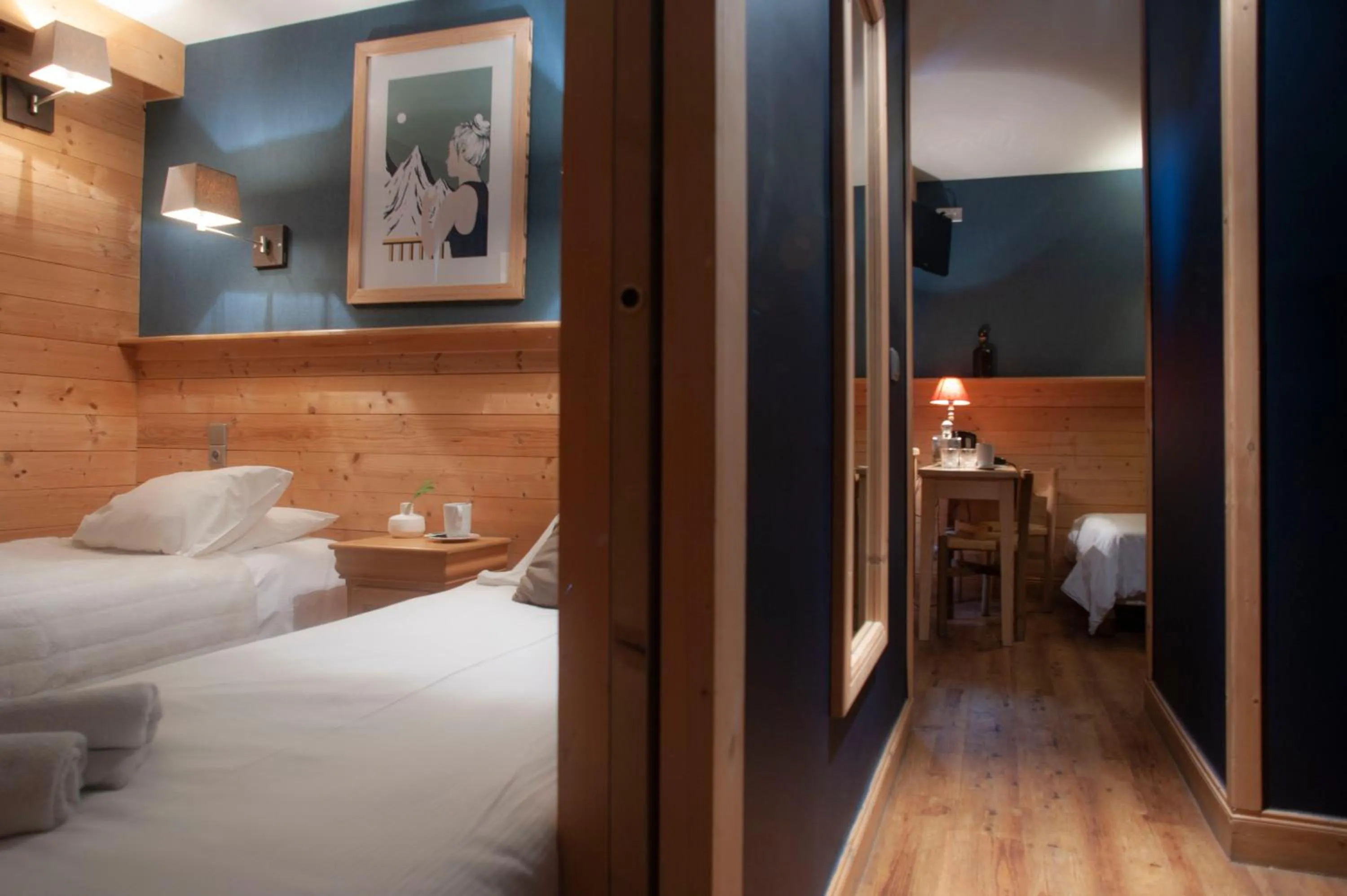 Bed in Hotel Le Monal