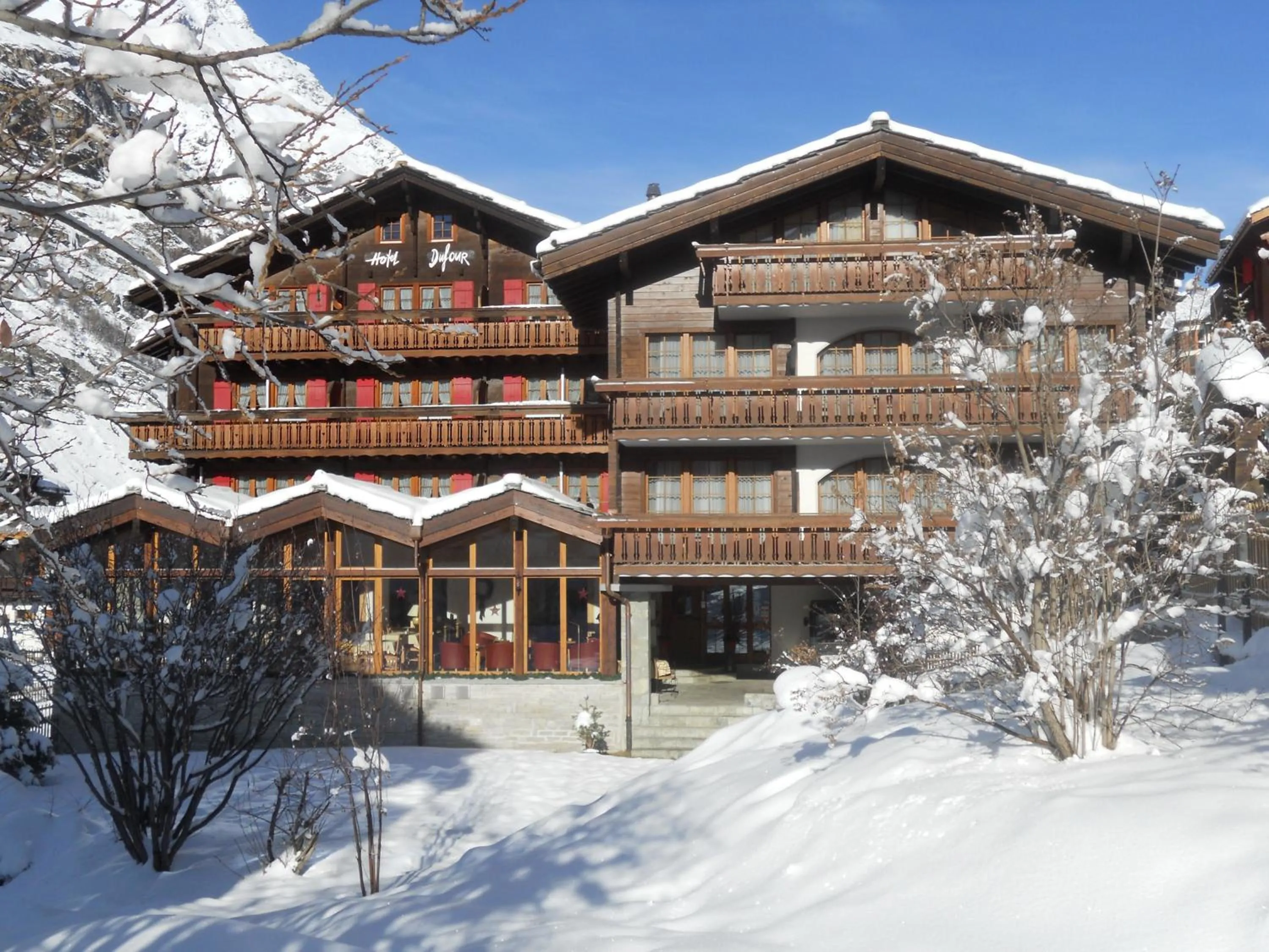 Property building, Winter in Hotel Dufour Alpin Superior - Adults only