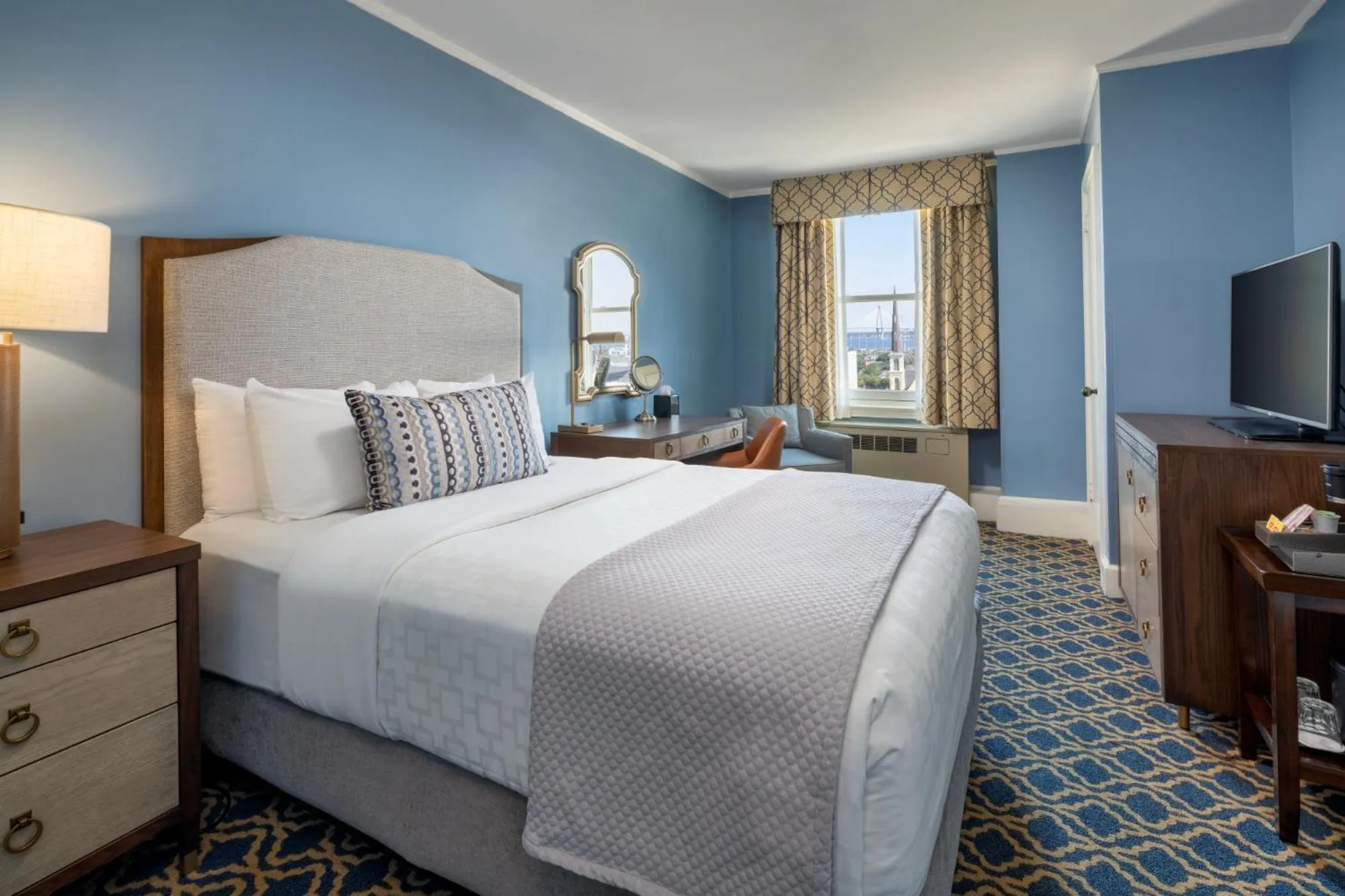 Bed in Francis Marion Hotel