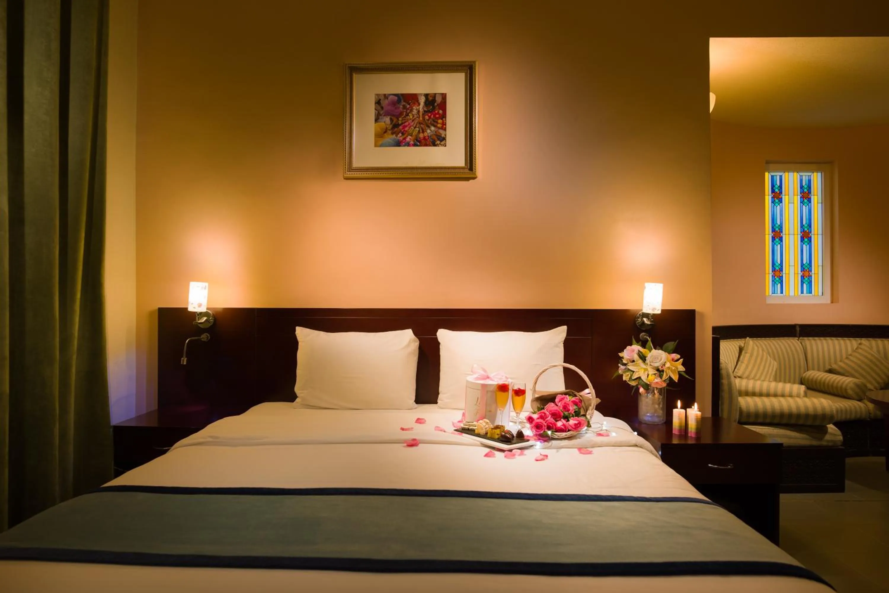 Bed in Masira Island Resort