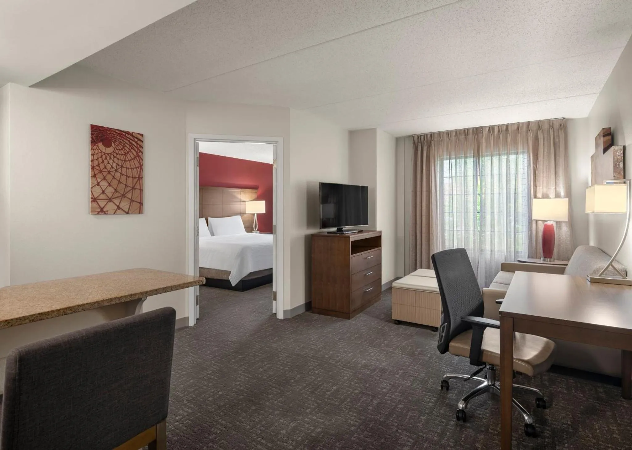 Photo of the whole room, Bed in Staybridge Suites Indianapolis-Airport by IHG
