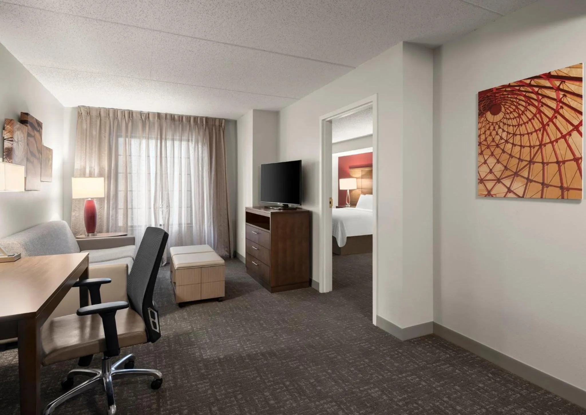 Photo of the whole room, Bed in Staybridge Suites Indianapolis-Airport by IHG