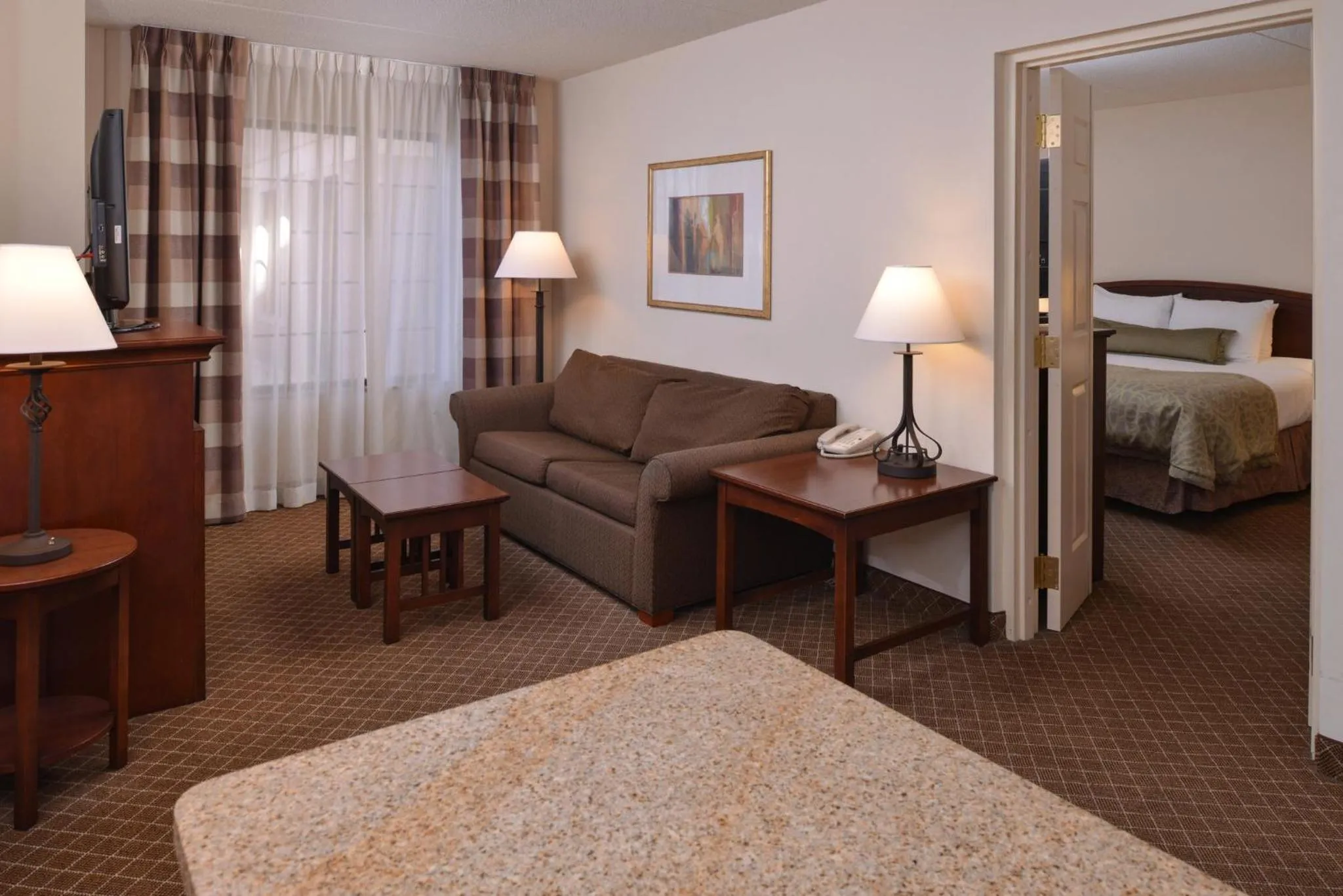 Photo of the whole room, Bed in Staybridge Suites Indianapolis-Airport by IHG
