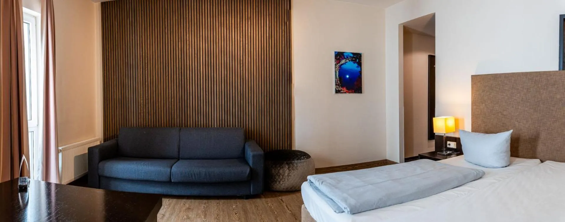 Bed in Friendly Cityhotel Oktopus