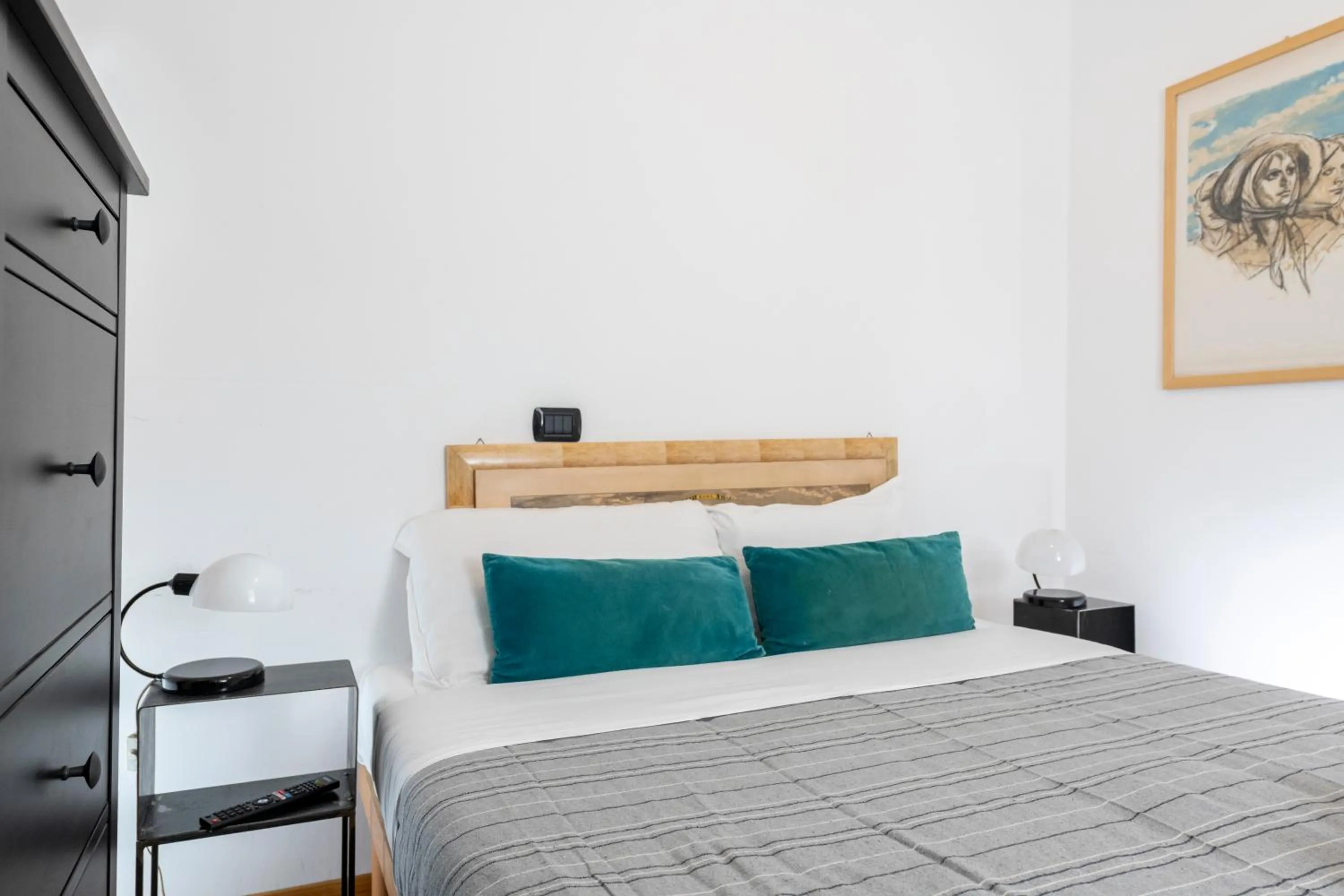 Bedroom, Bed in Corso Vittorio Apartments