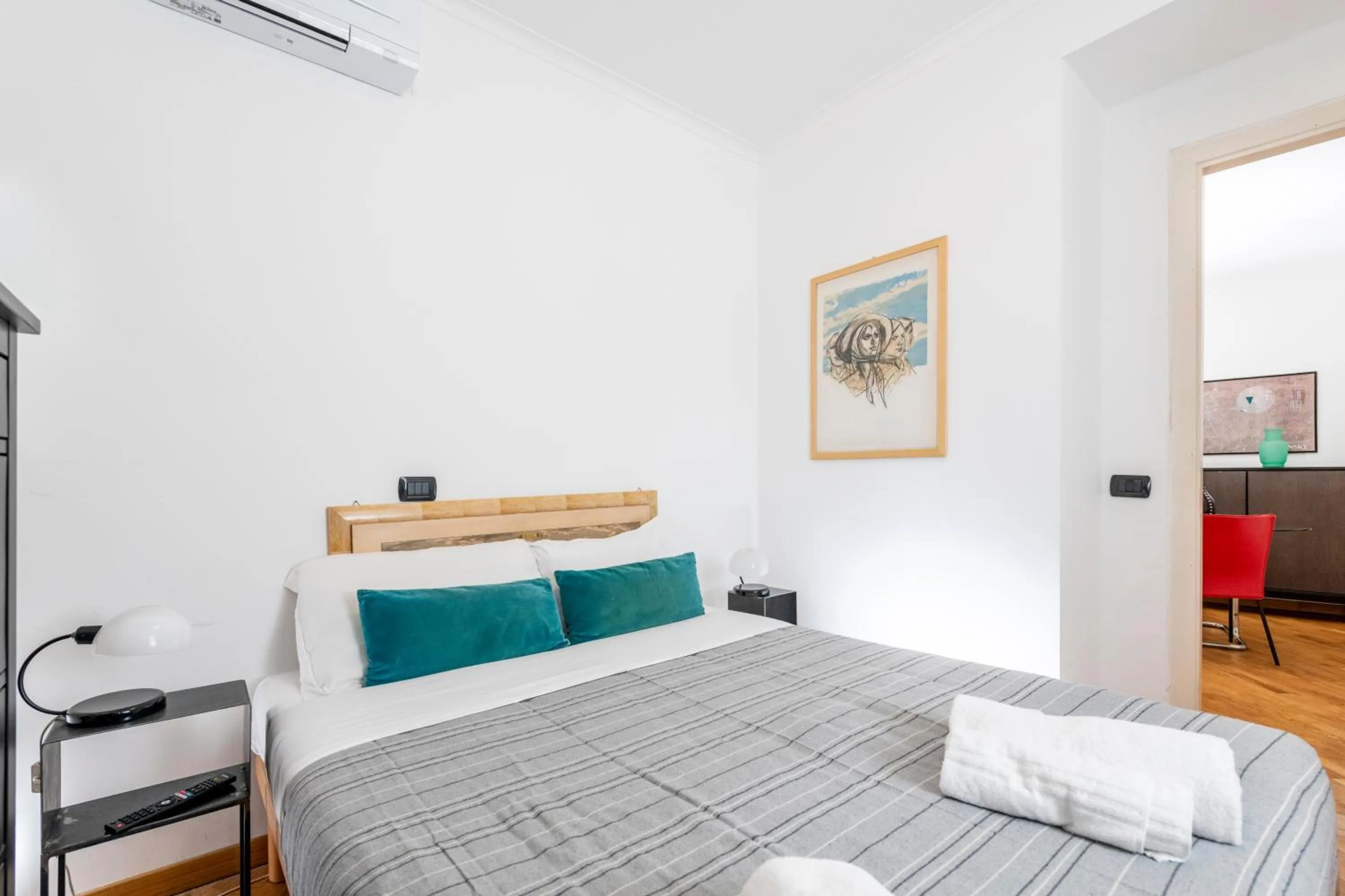 Bedroom, Bed in Corso Vittorio Apartments