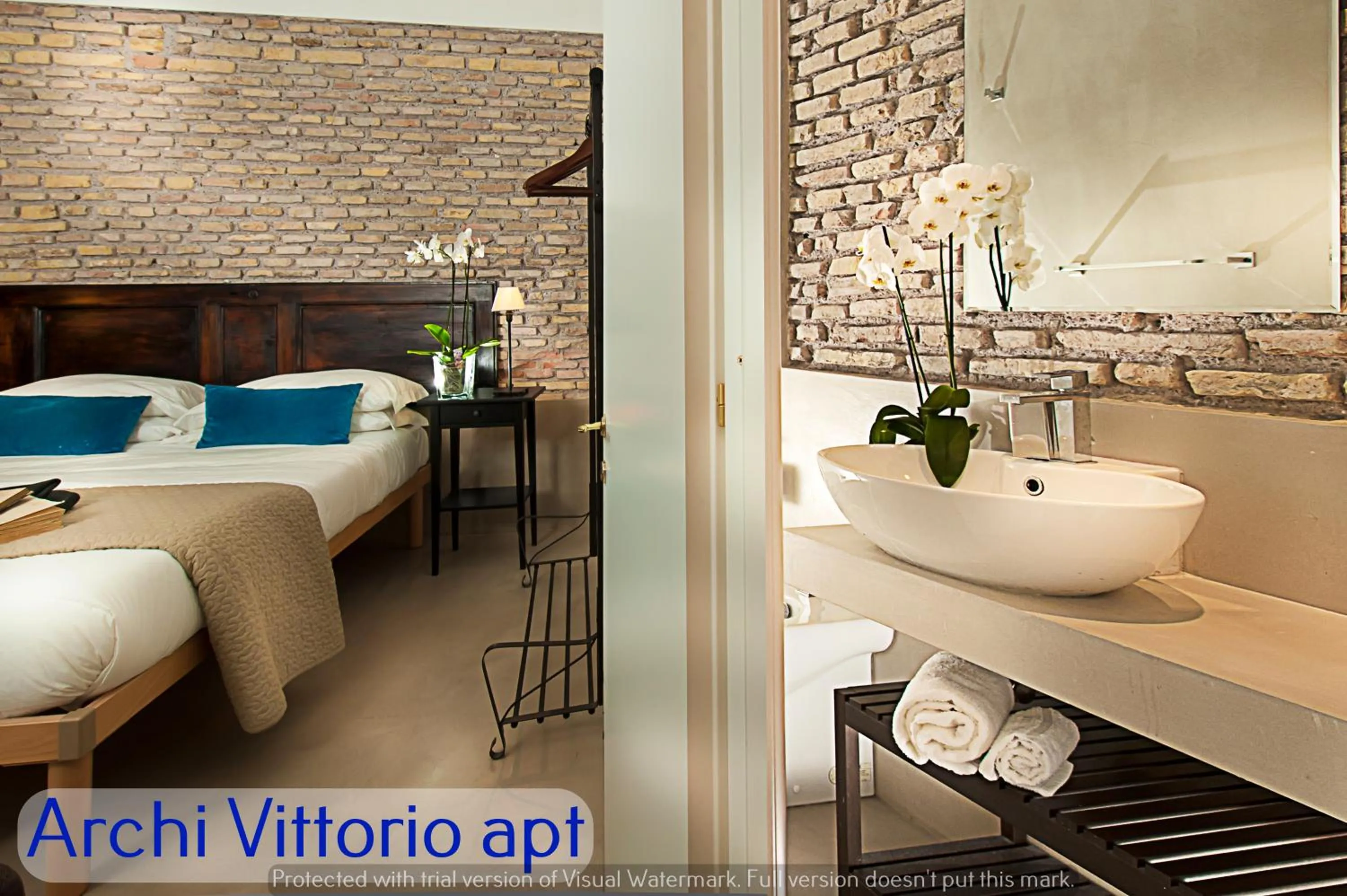 Bathroom, Bed in Corso Vittorio Apartments