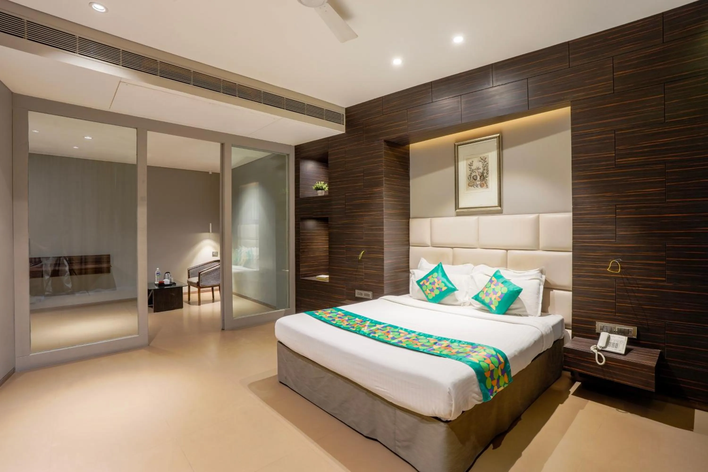 Bedroom, Bed in Treebo Premium Niraali Executive, Hinjewadi