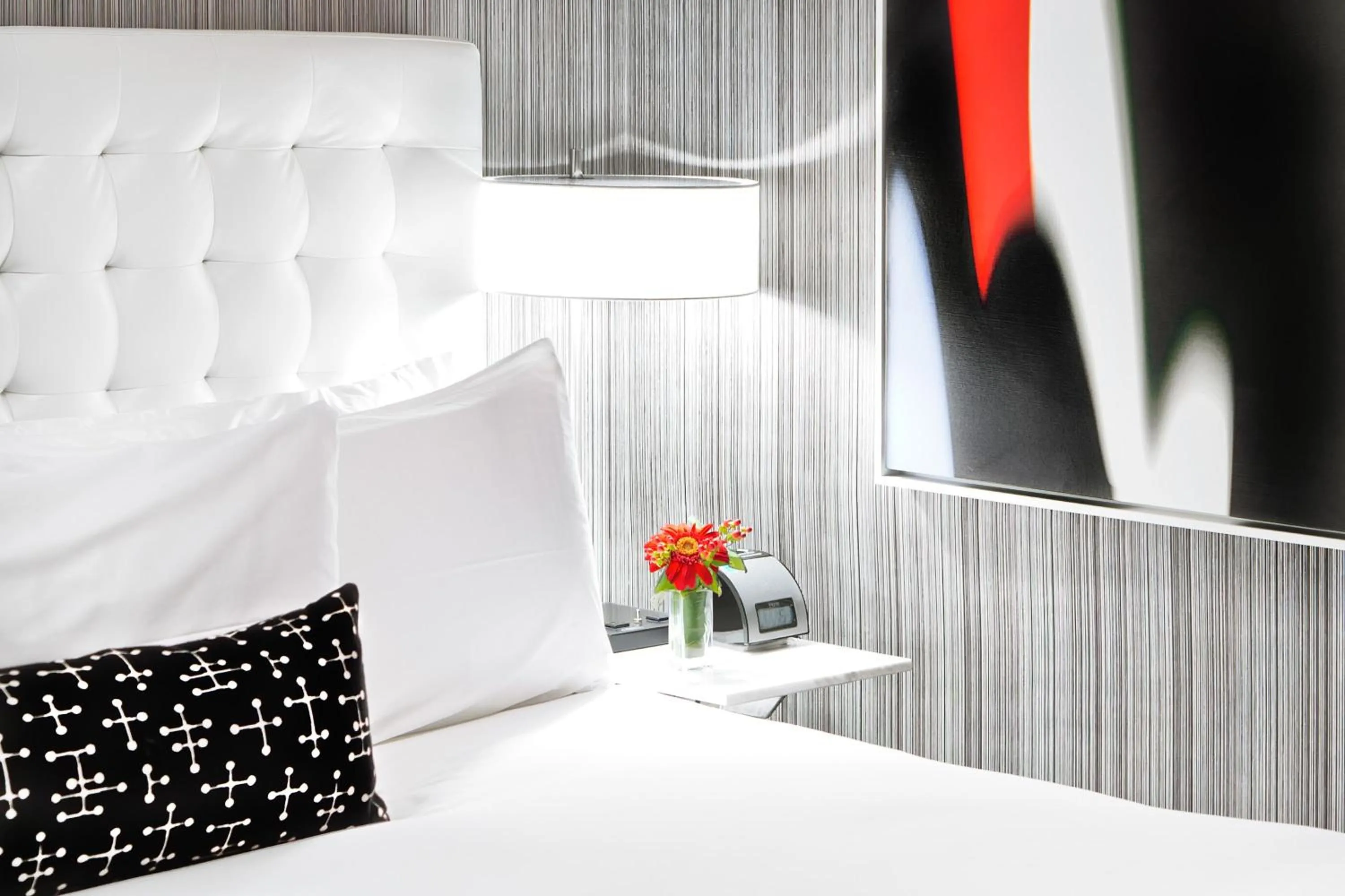 Decorative detail, Bed in Moderne Hotel