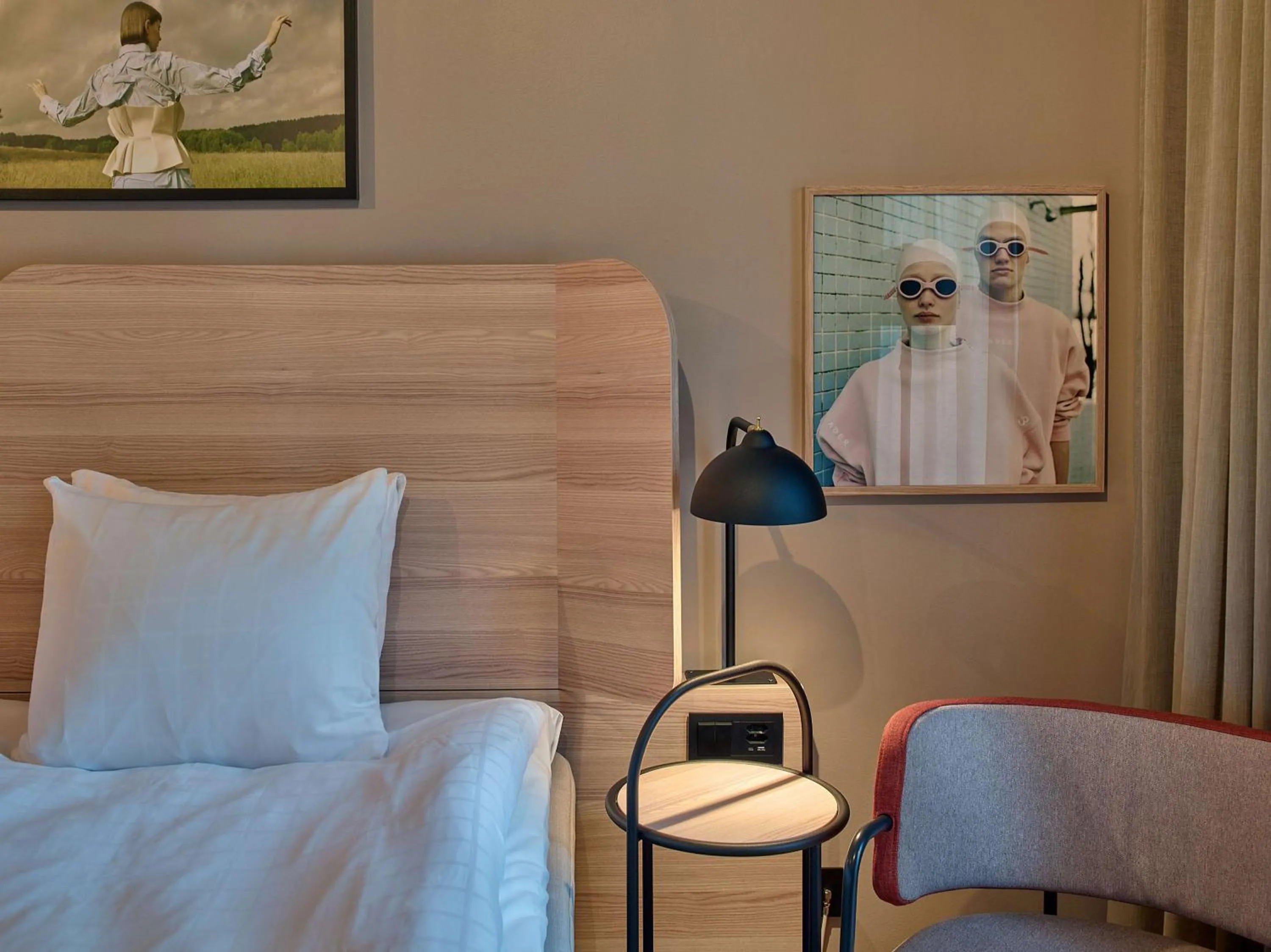 Bedroom, Bed in Scandic Klara