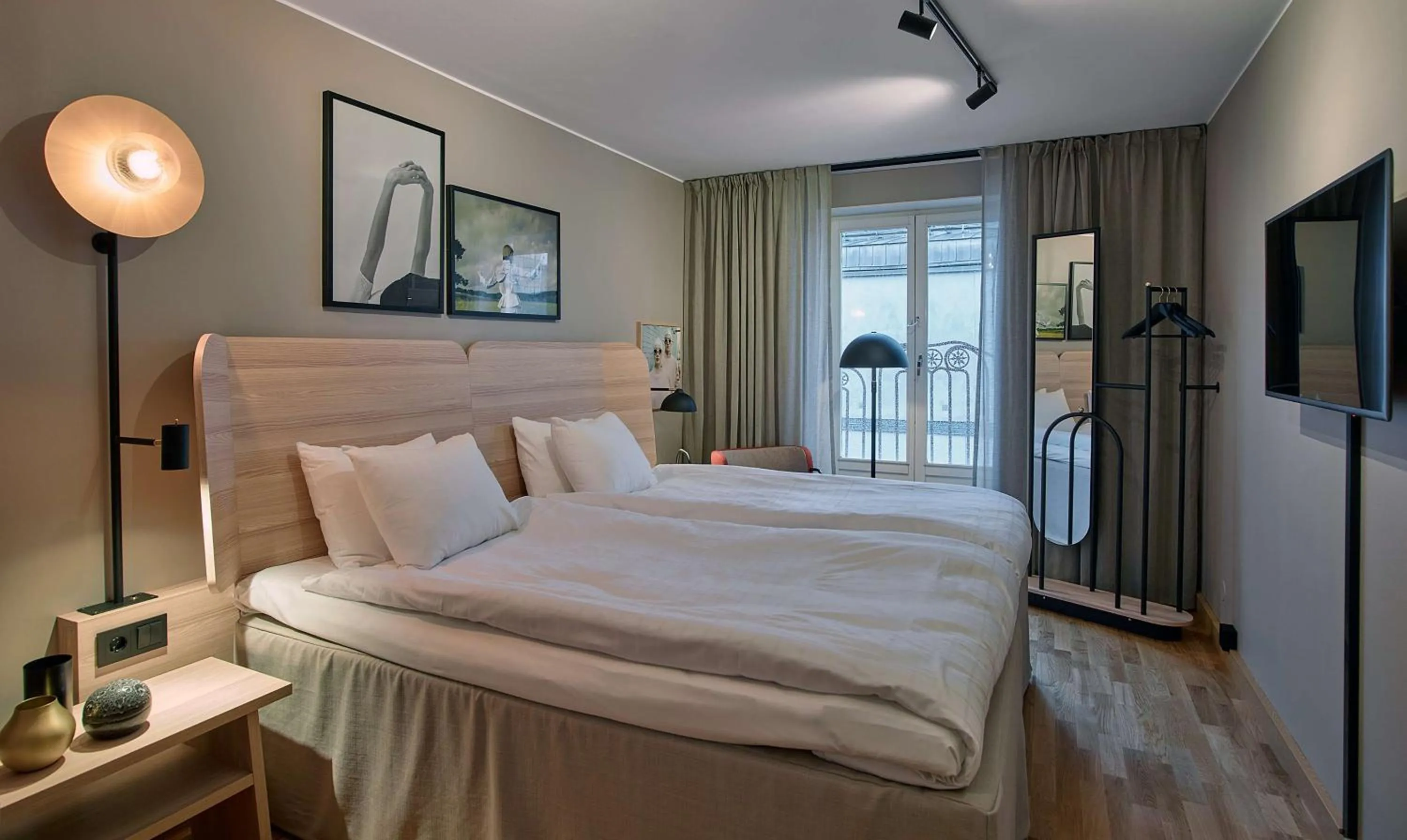 Bedroom, Bed in Scandic Klara