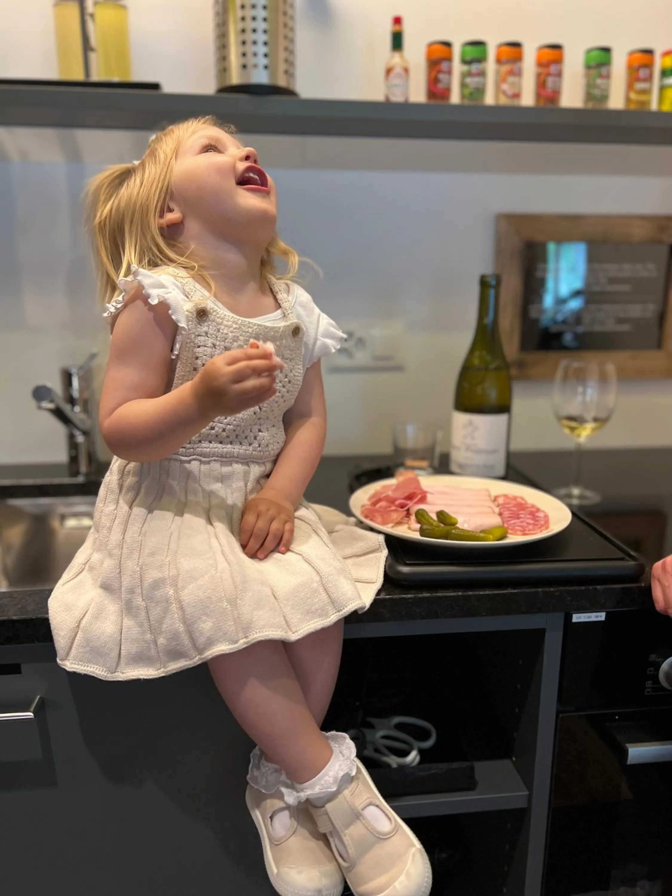 Communal kitchen in SPANNORT family home with common kitchen and self check-in