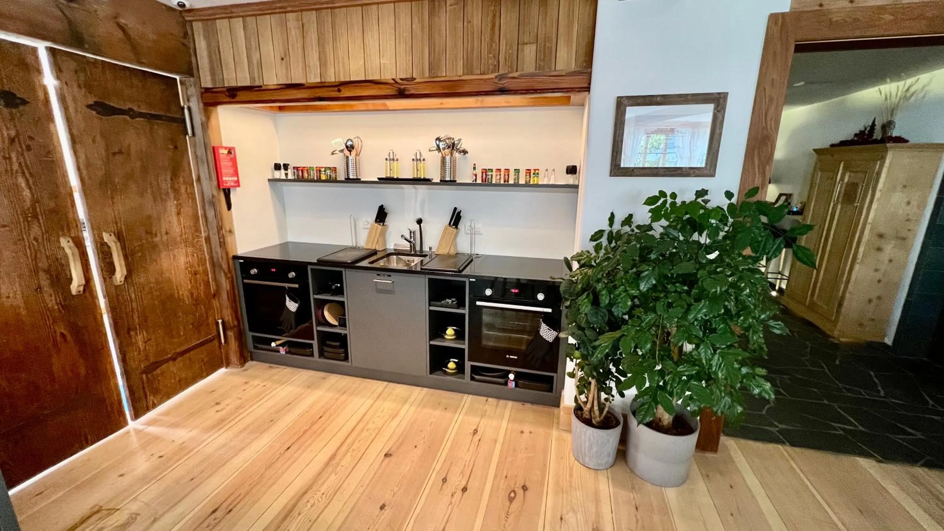 Communal kitchen in SPANNORT family home with common kitchen and self check-in