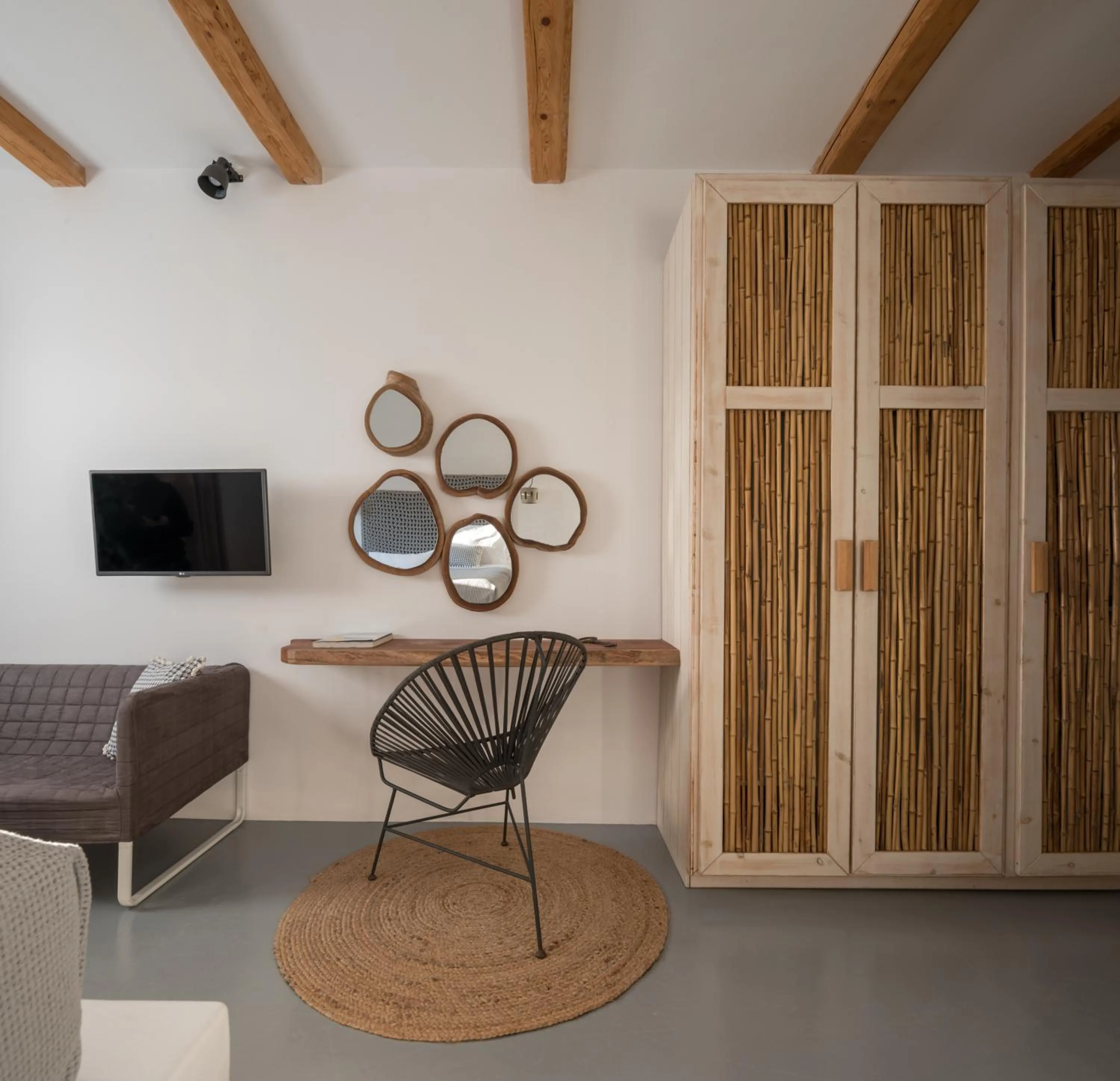 Seating area in Olive Mykonos Villas