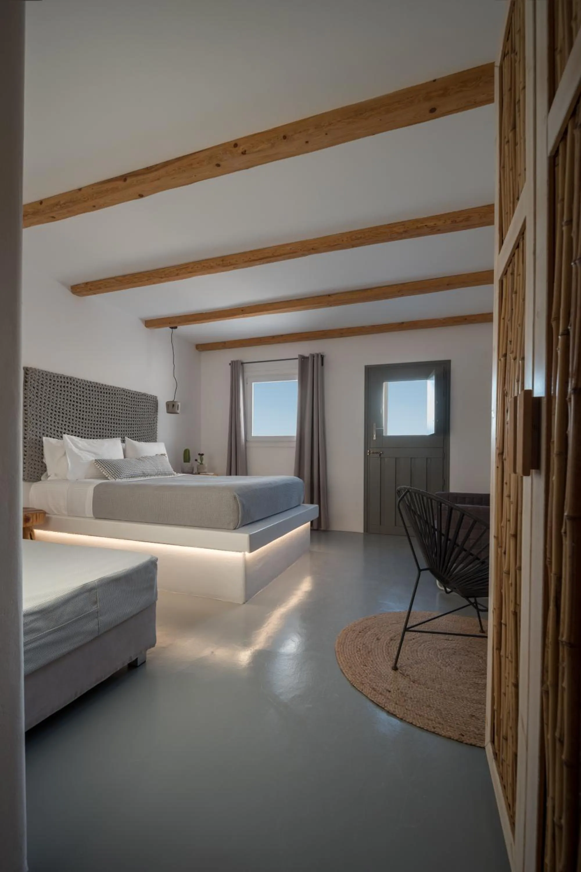 Bed in Olive Mykonos Villas