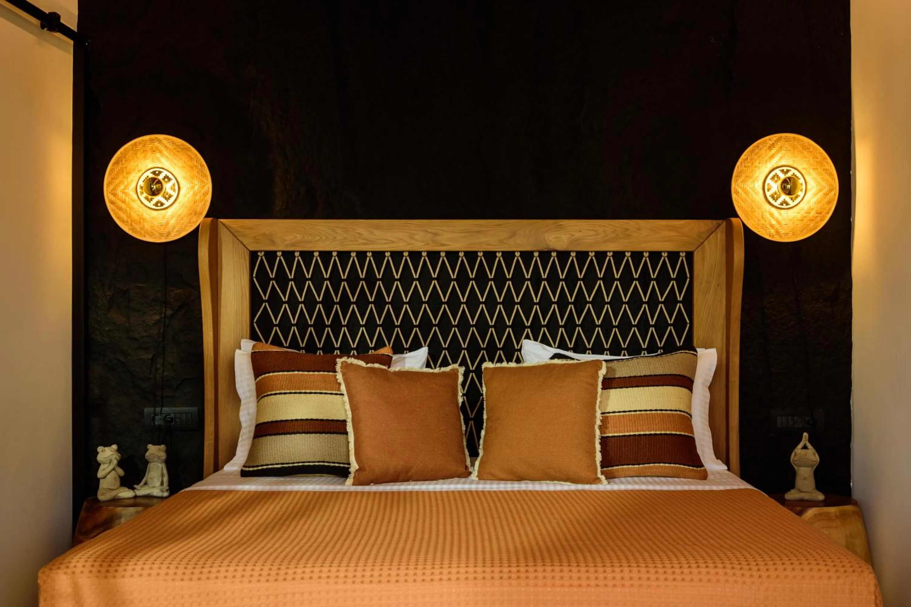 Bed in Olive Mykonos Villas