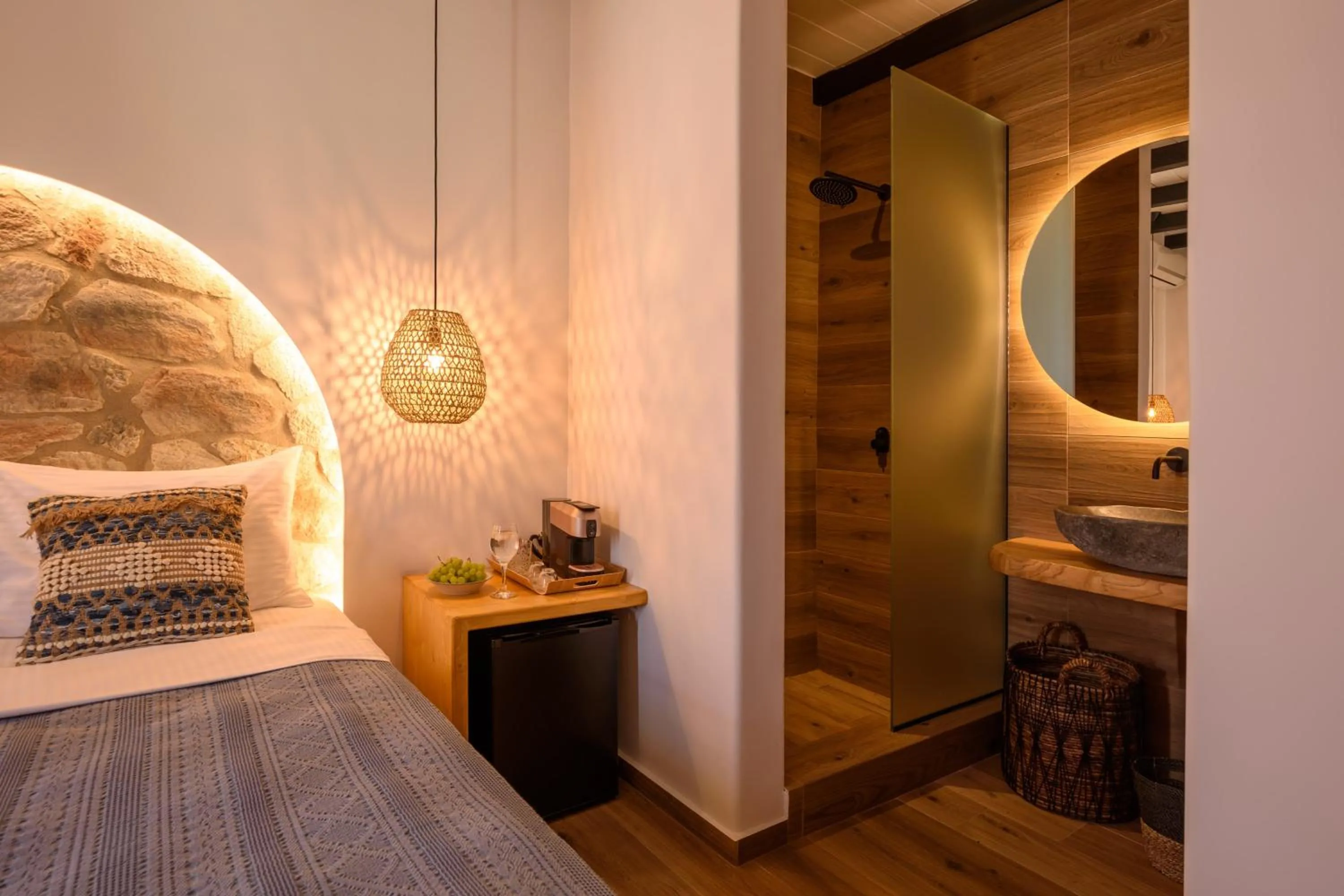 Bedroom, Bed in Olive Mykonos Villas