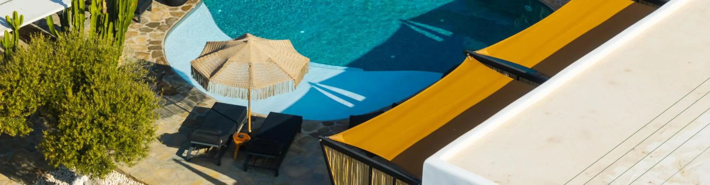 sunbed in Olive Mykonos Villas