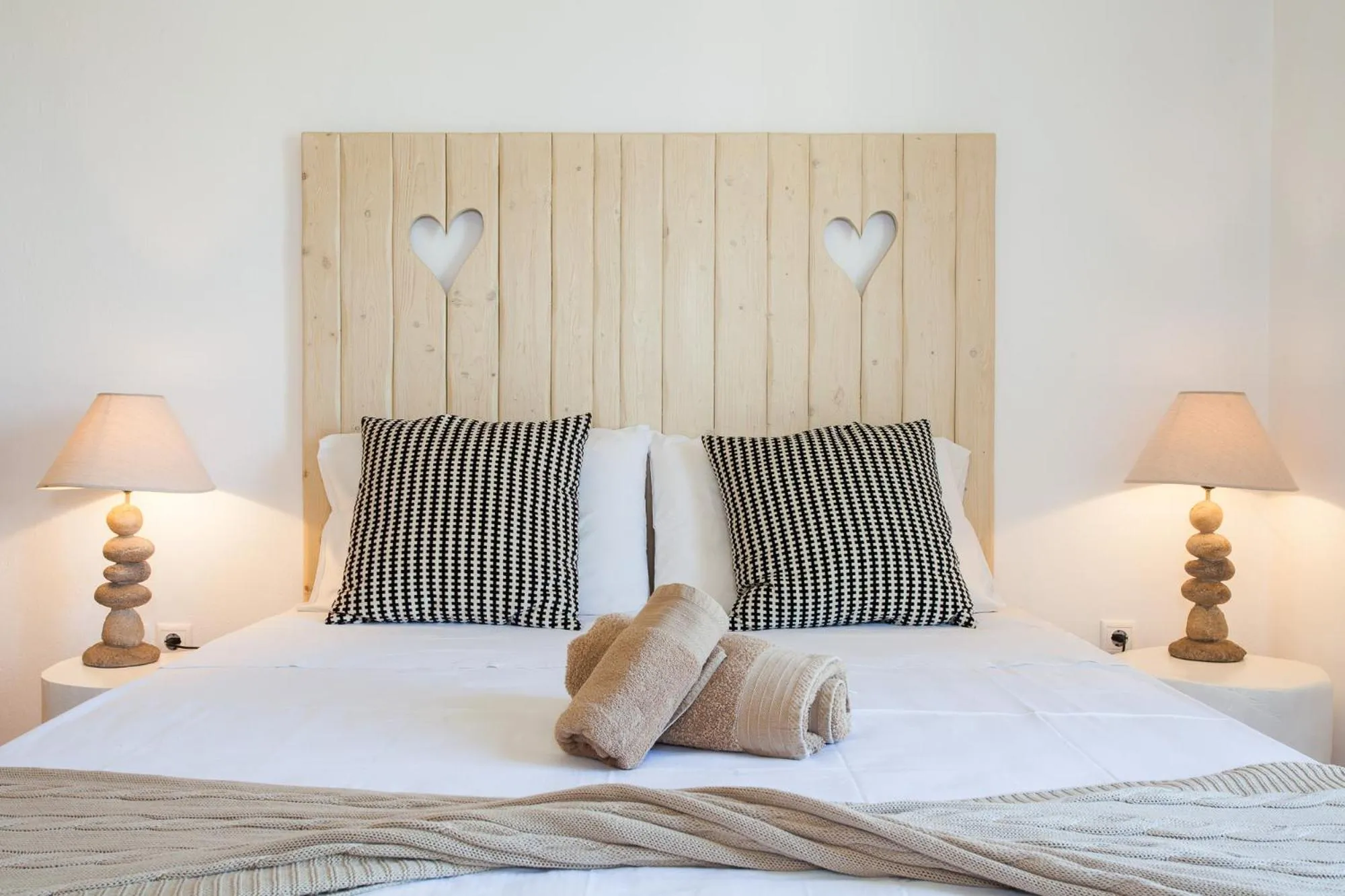 Bed in Olive Mykonos Villas