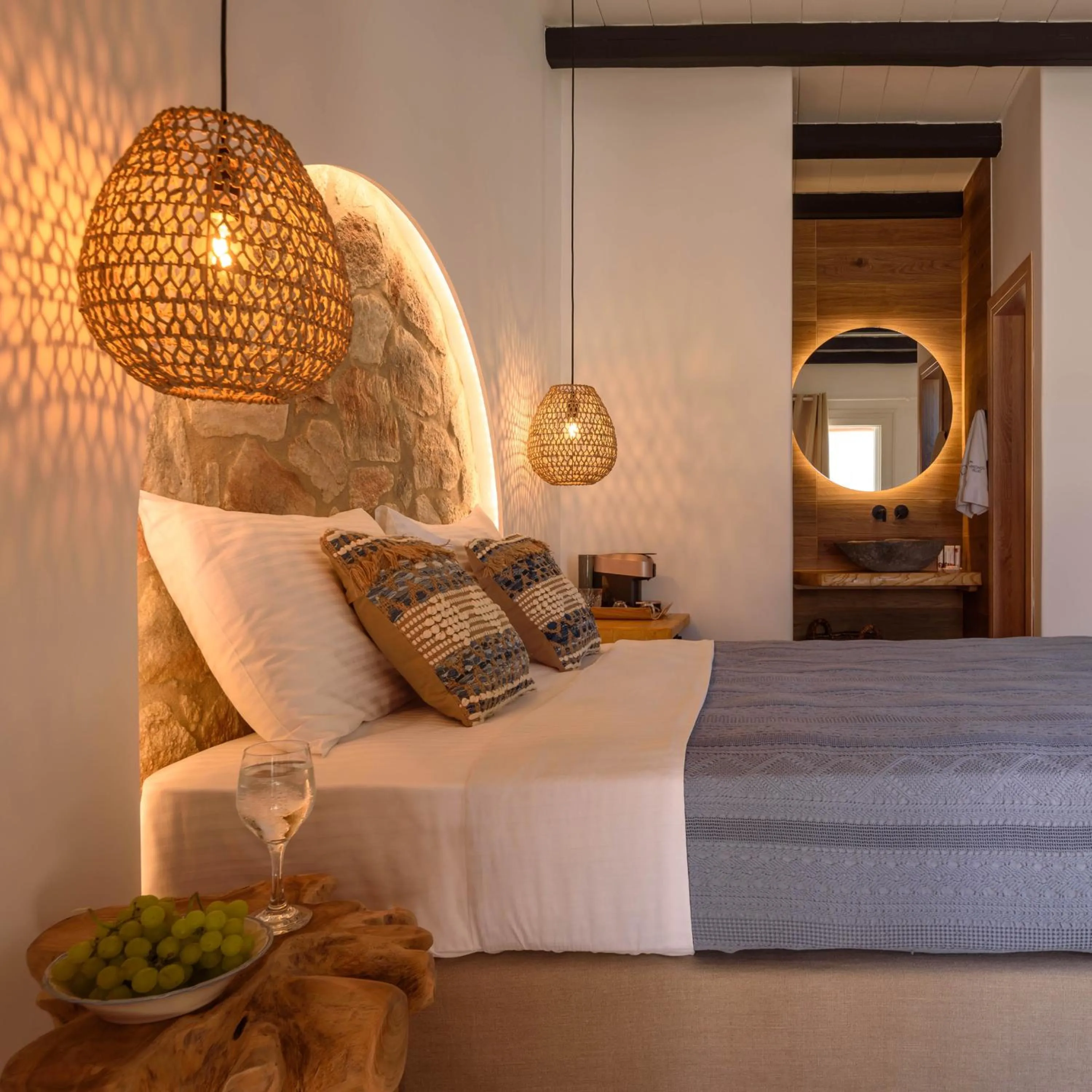 Bedroom, Bed in Olive Mykonos Villas