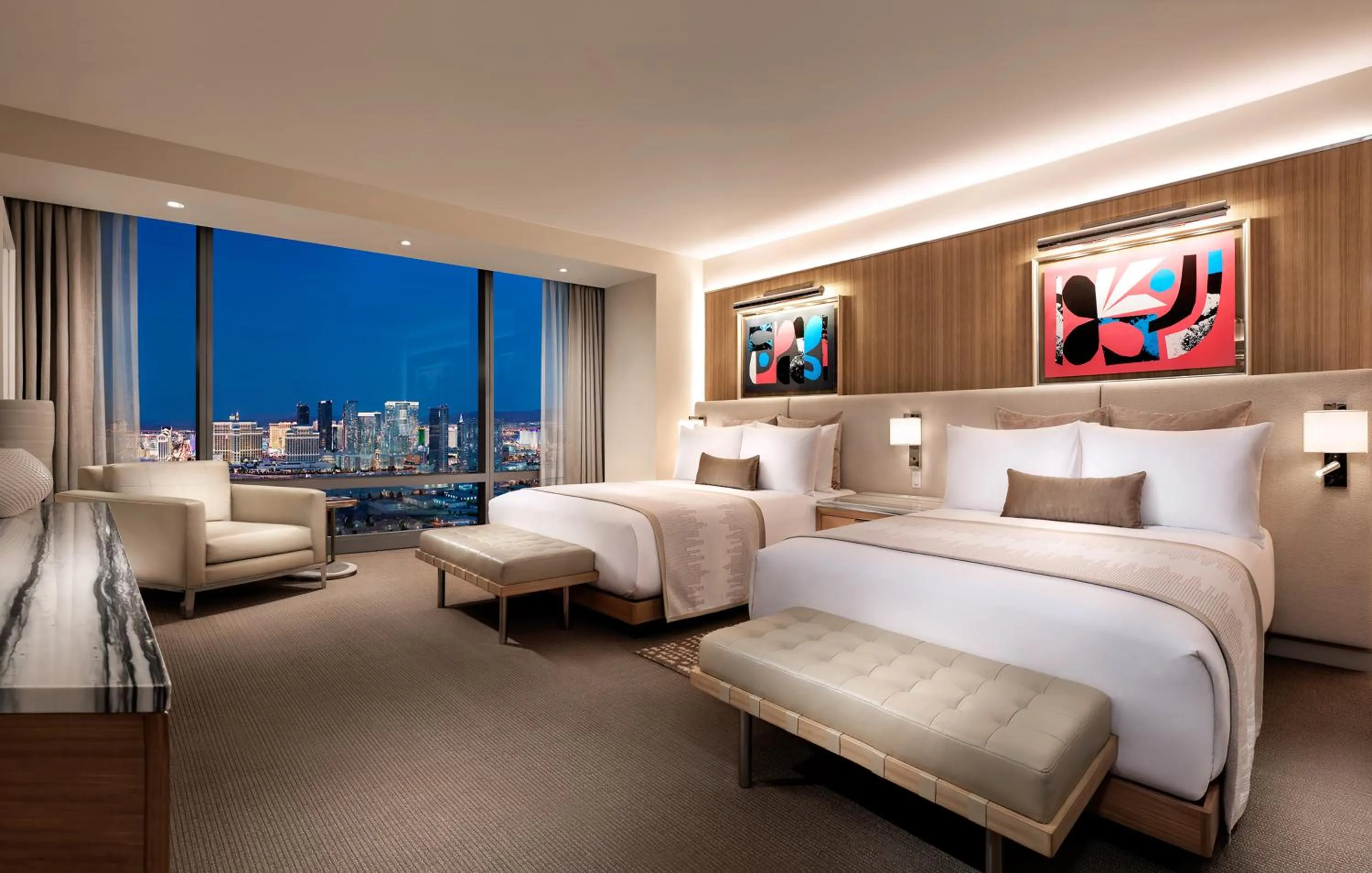 City view, Bed in Palms Casino Resort