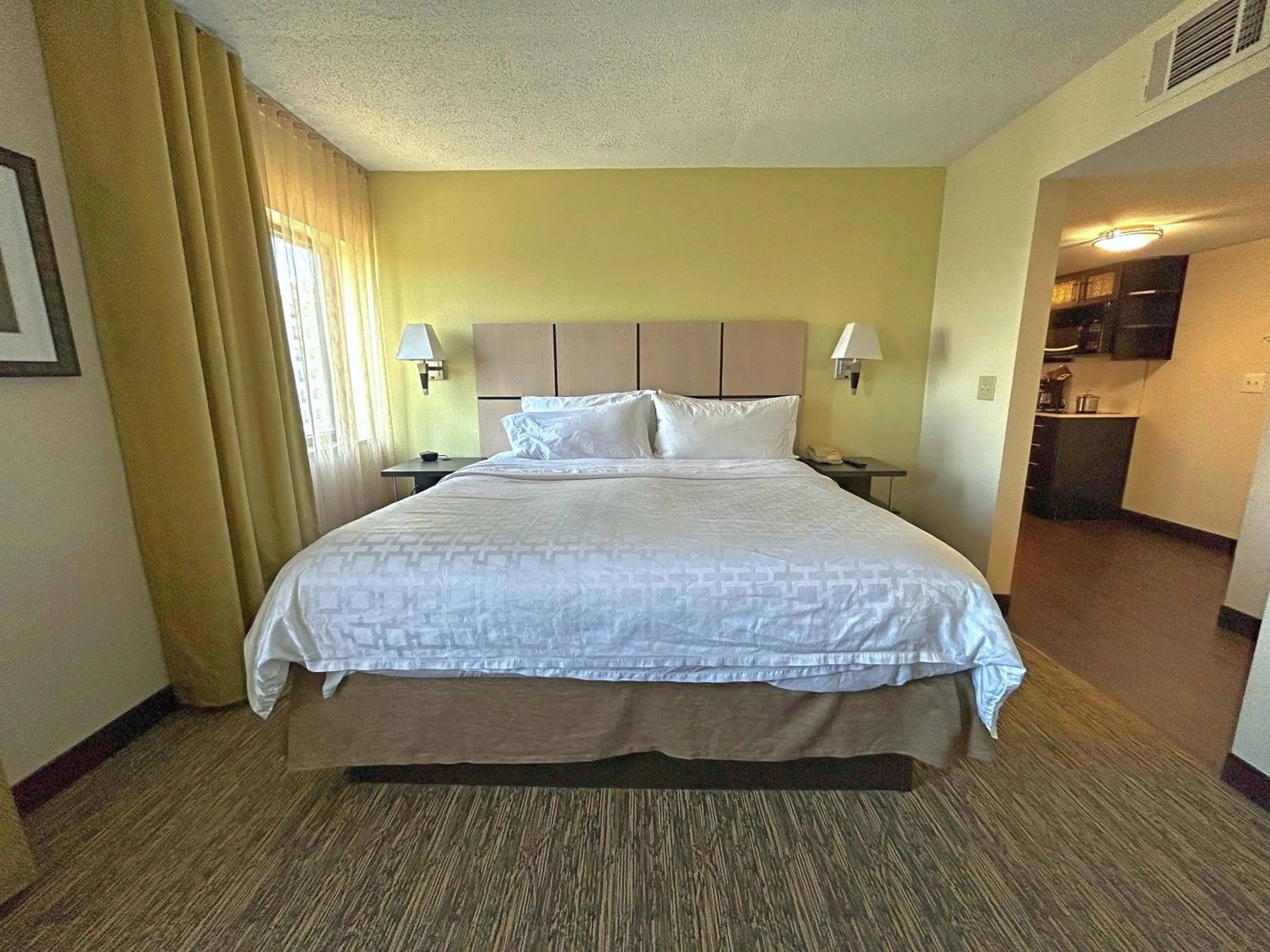 Bedroom, Bed in Candlewood Suites Indianapolis Downtown Medical District by IHG