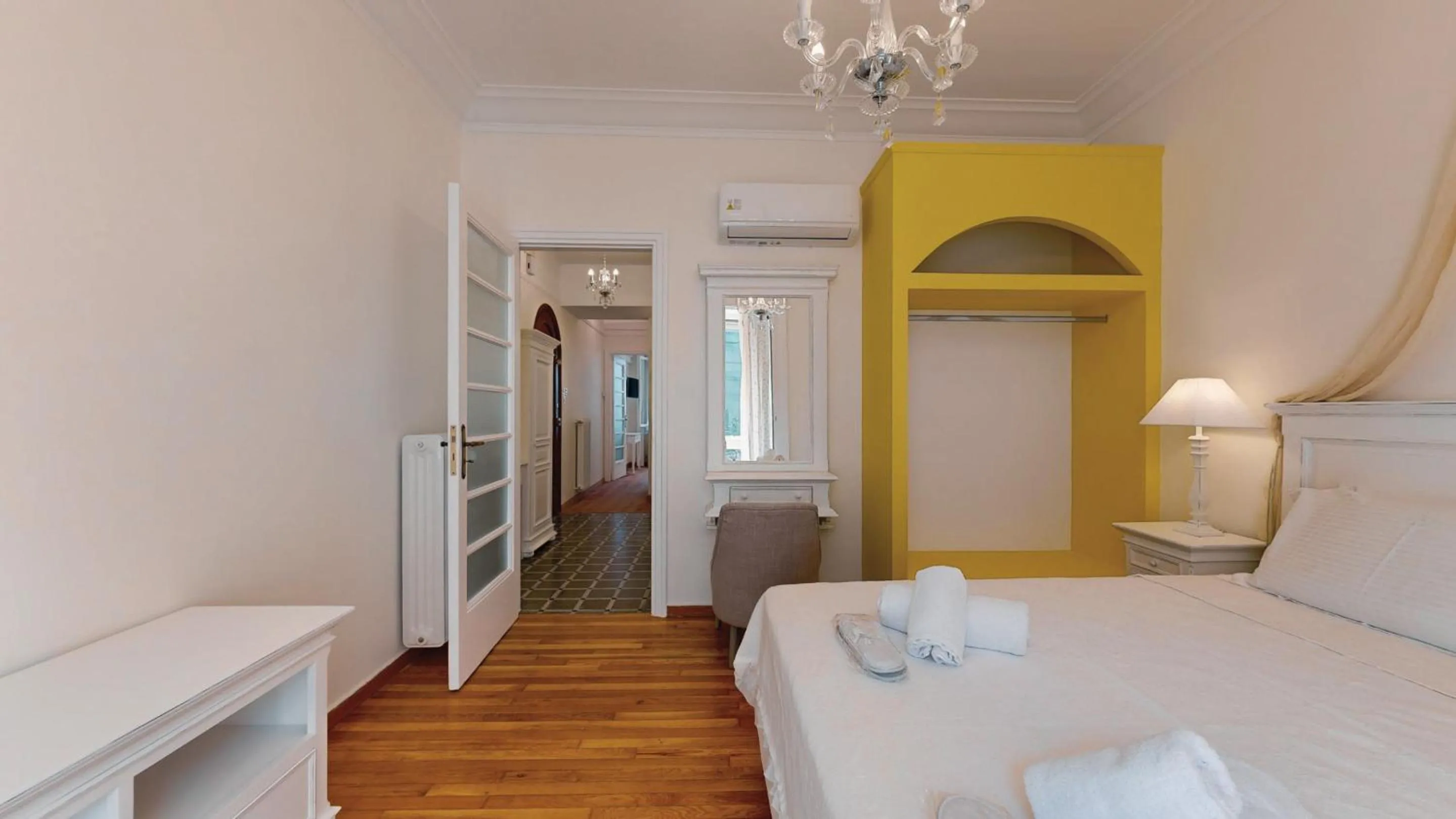 Photo of the whole room, Bed in The Koukaki Residence