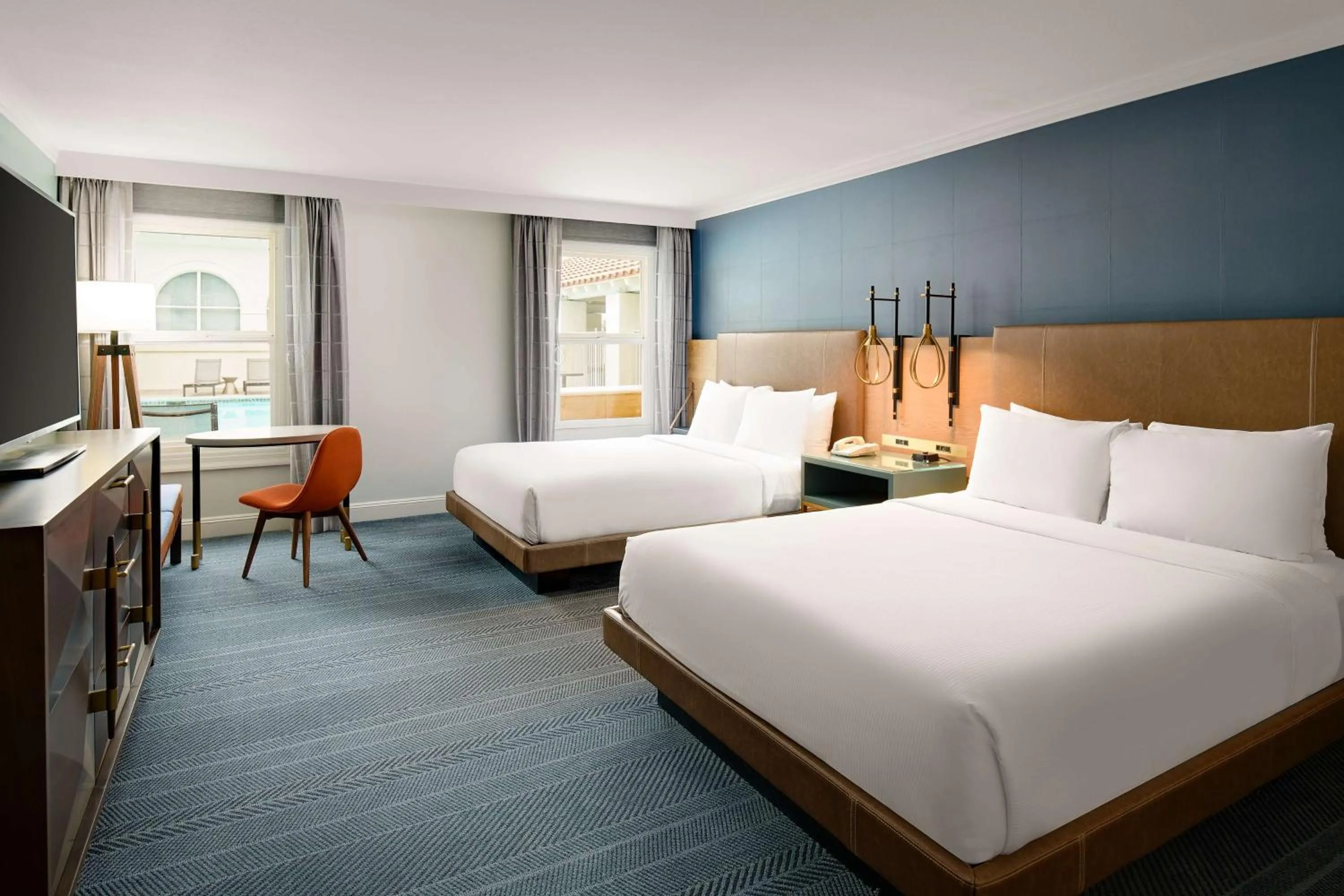 View (from property/room), Bed in Hayes Mansion San Jose, Curio Collection by Hilton