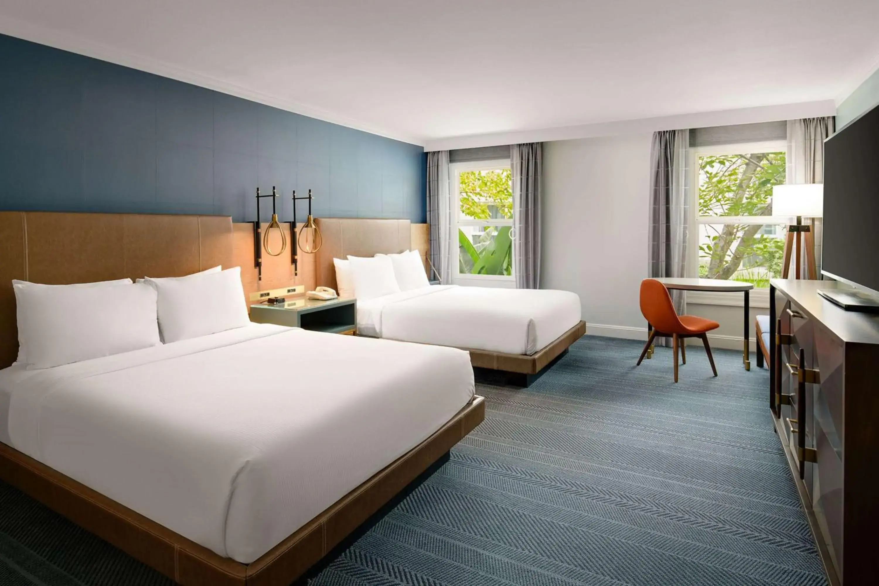 Queen Room with Two Queen Beds - Mobility Accessible in Hayes Mansion San Jose, Curio Collection by Hilton Queen Room with Two Queen Beds - Mobility Accessible in Hayes Mansion San Jose, Curio Collection by Hilton