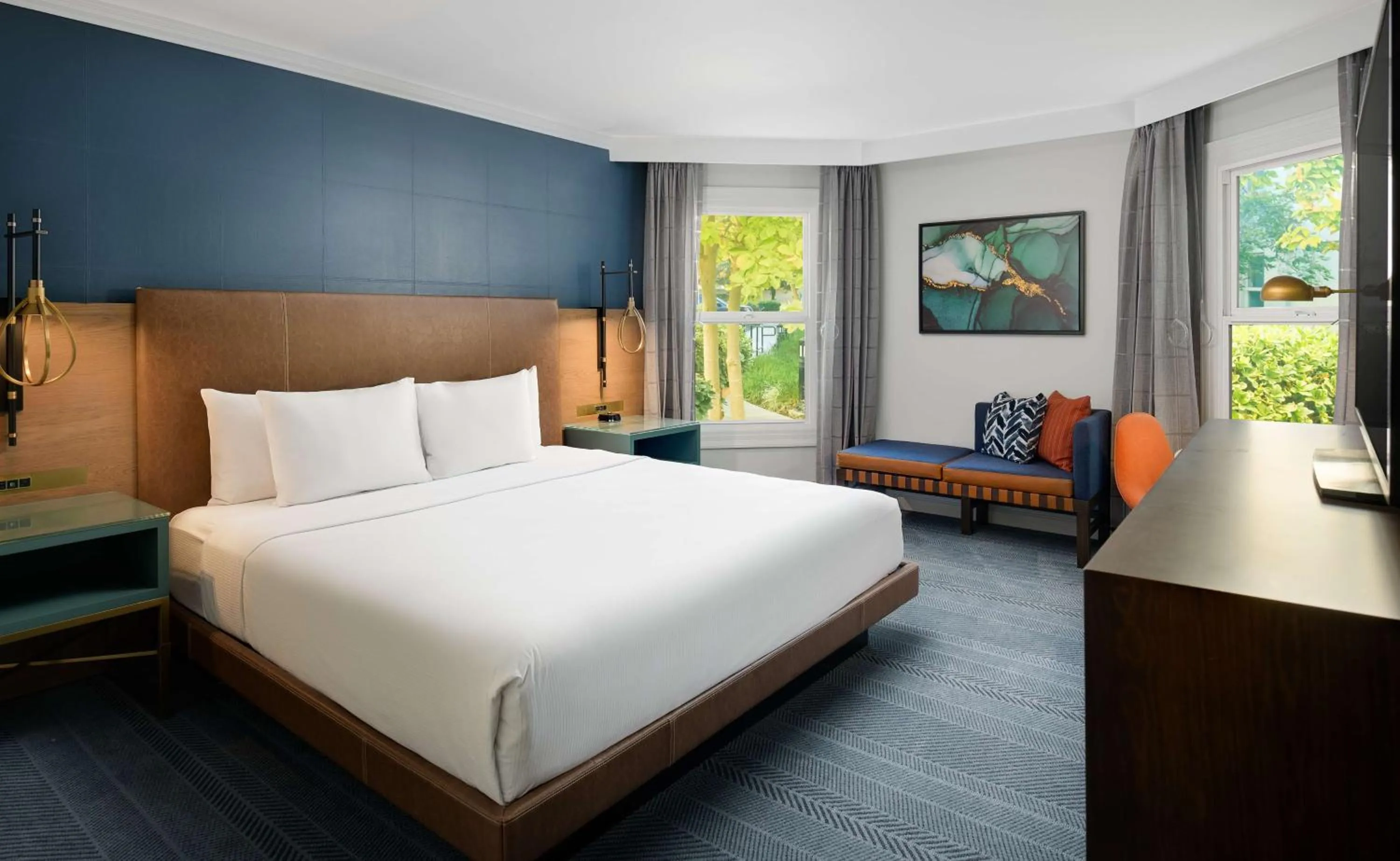 Bed in Hayes Mansion San Jose, Curio Collection by Hilton