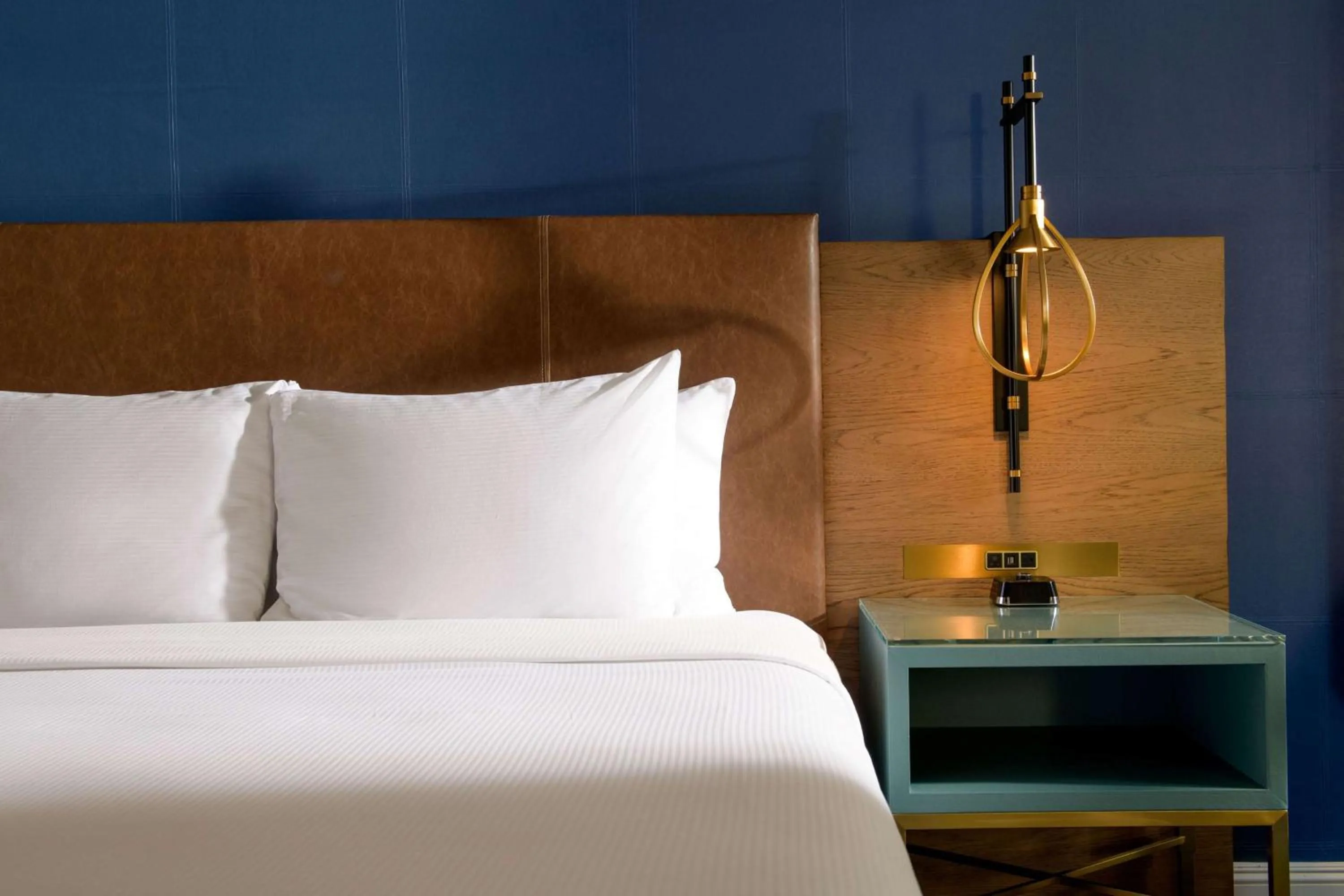 Bed in Hayes Mansion San Jose, Curio Collection by Hilton