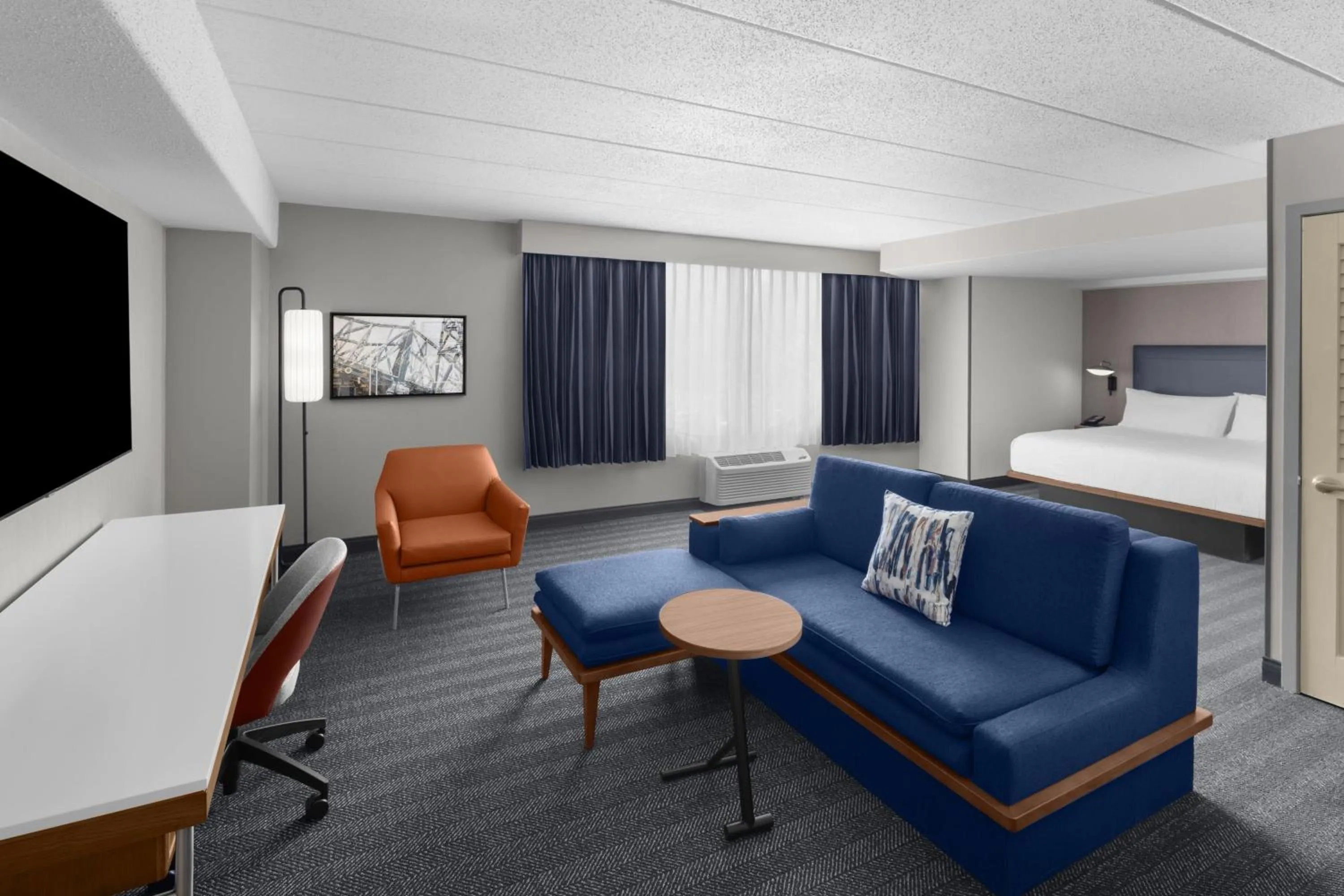 Bedroom, Bed in Courtyard by Marriott Pittsburgh University Center