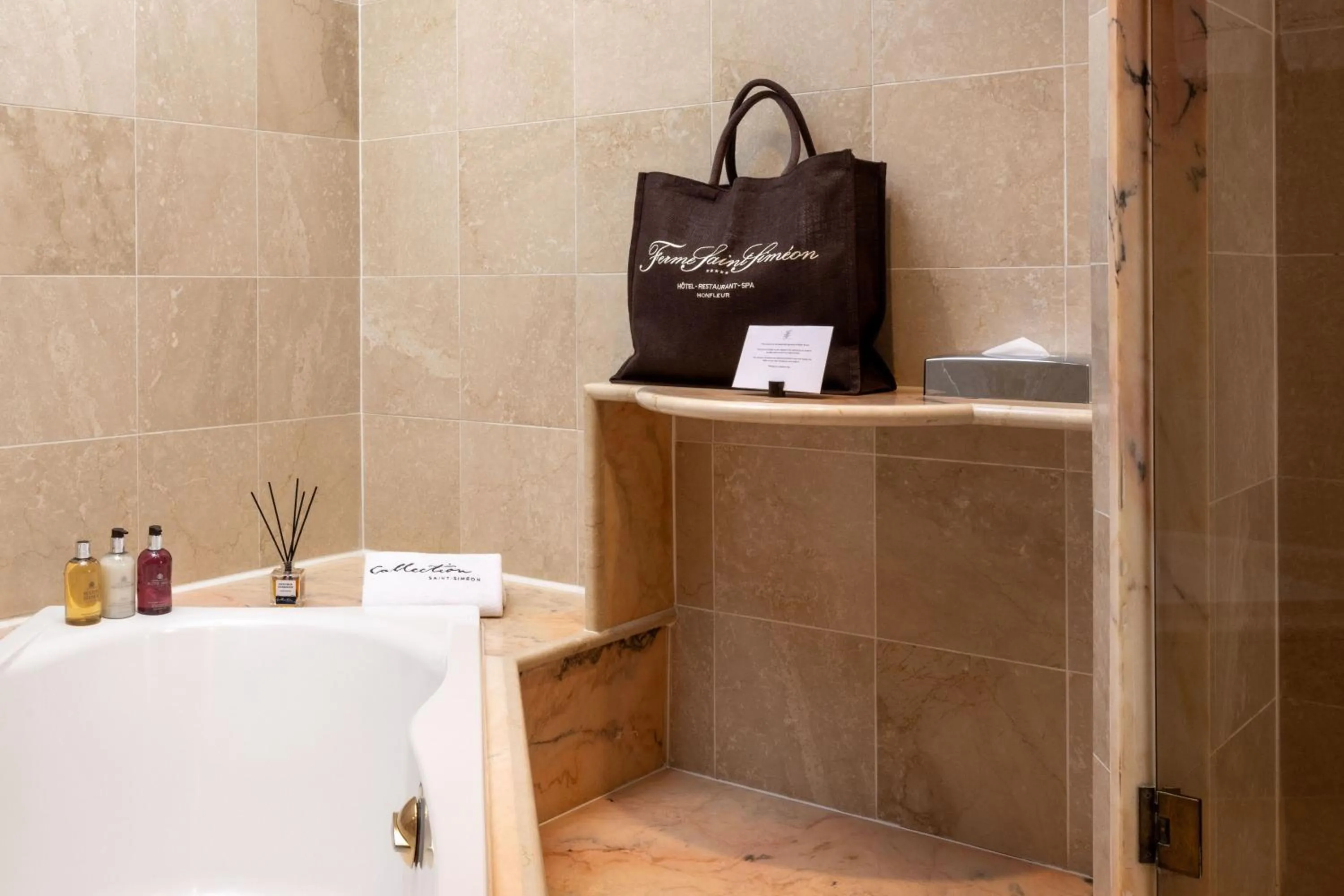 Bathroom in La Ferme Saint Simeon Hotel & Spa - Relais & Chateaux